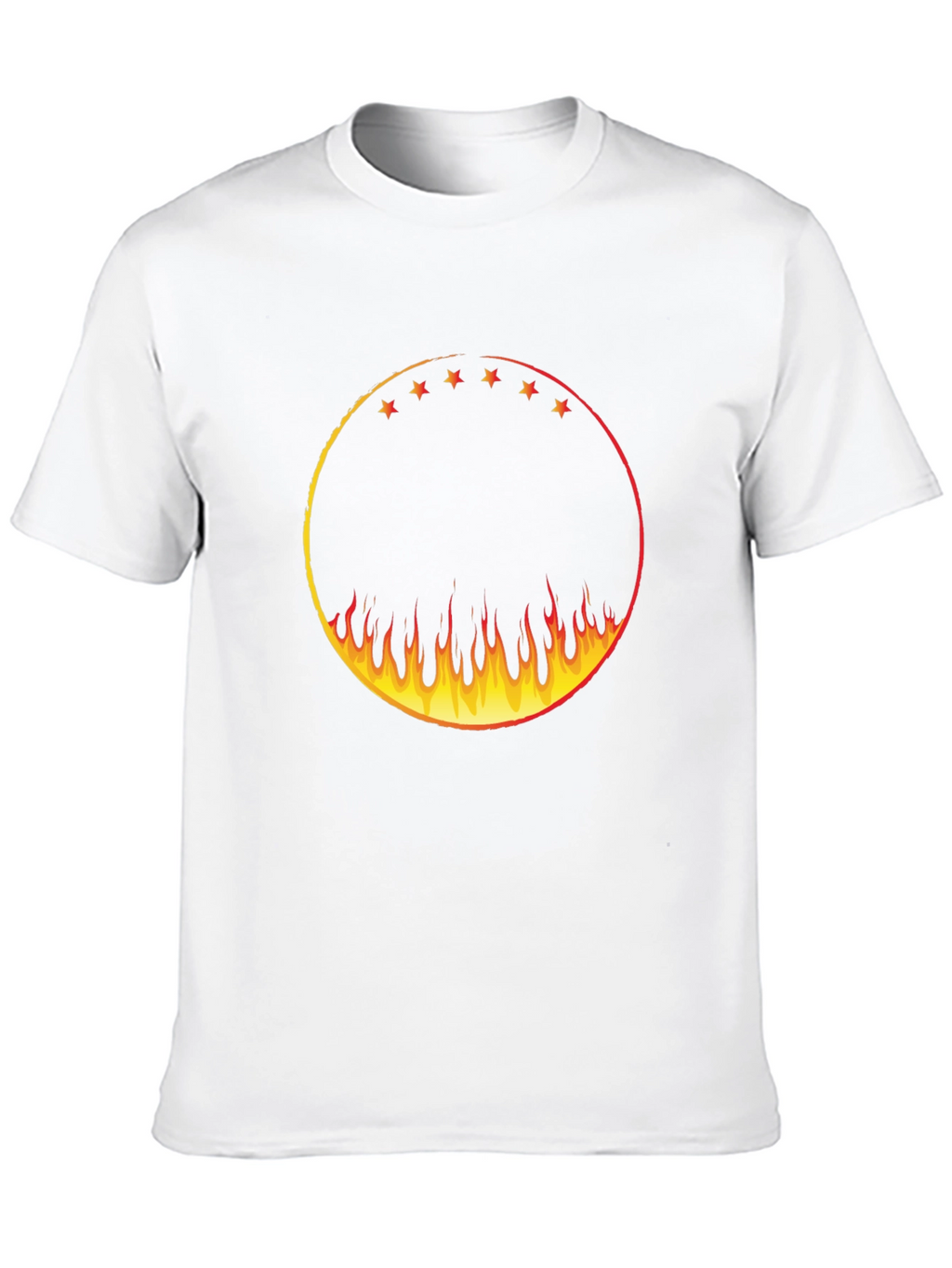Fiery Circle Graphic Tee - Black
