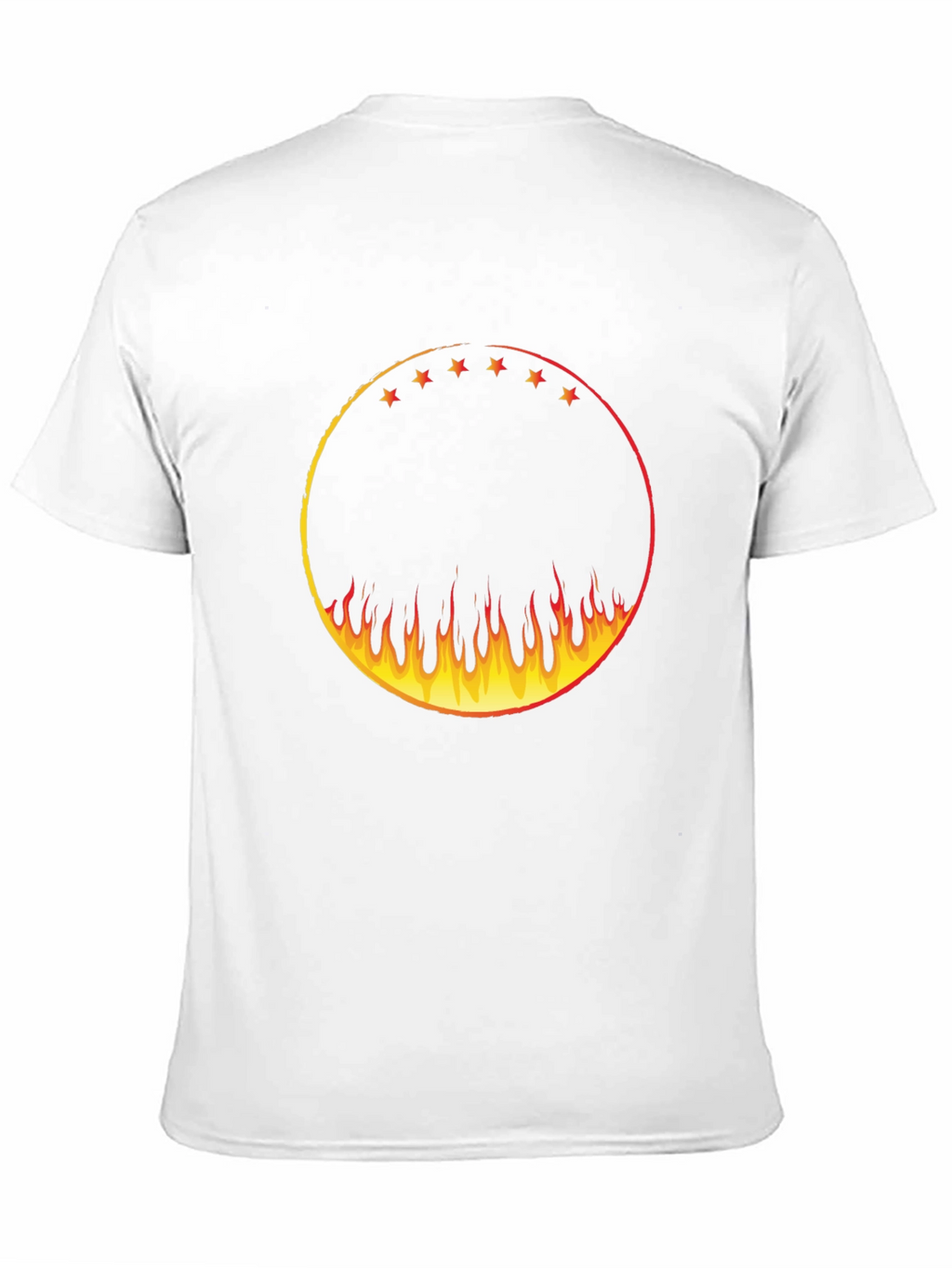 Fiery Circle Graphic Tee - Black