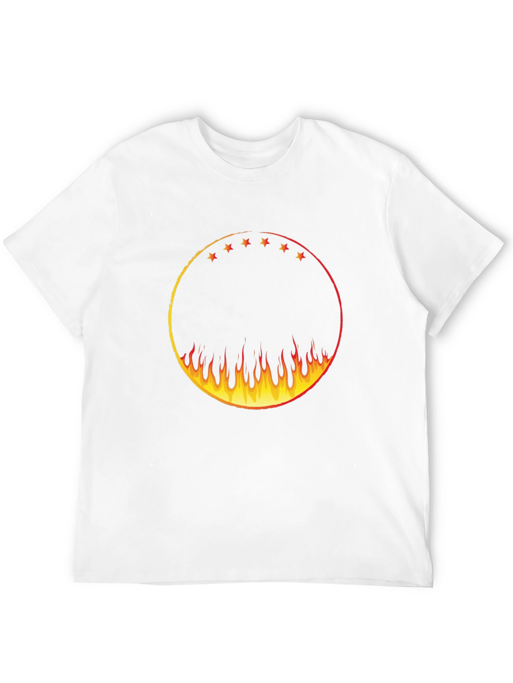 Fiery Circle Graphic Tee - Black