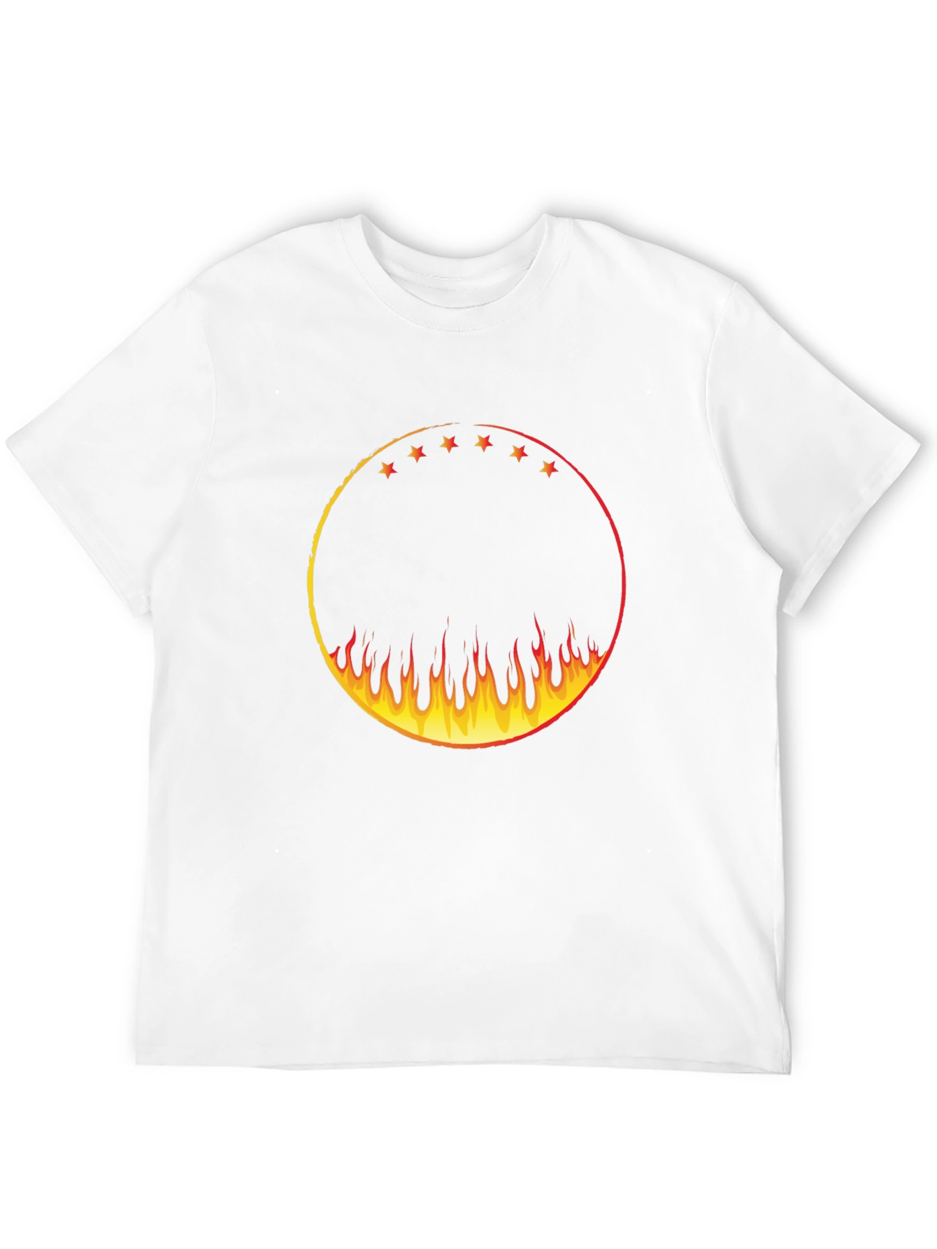 Fiery Circle Graphic Tee - Black