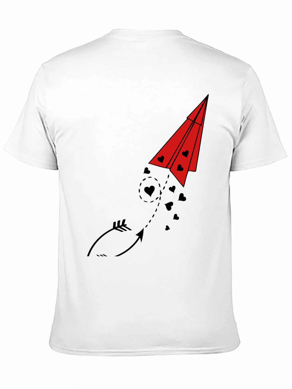 Heart Arrow Paper Airplane Graphic Tee