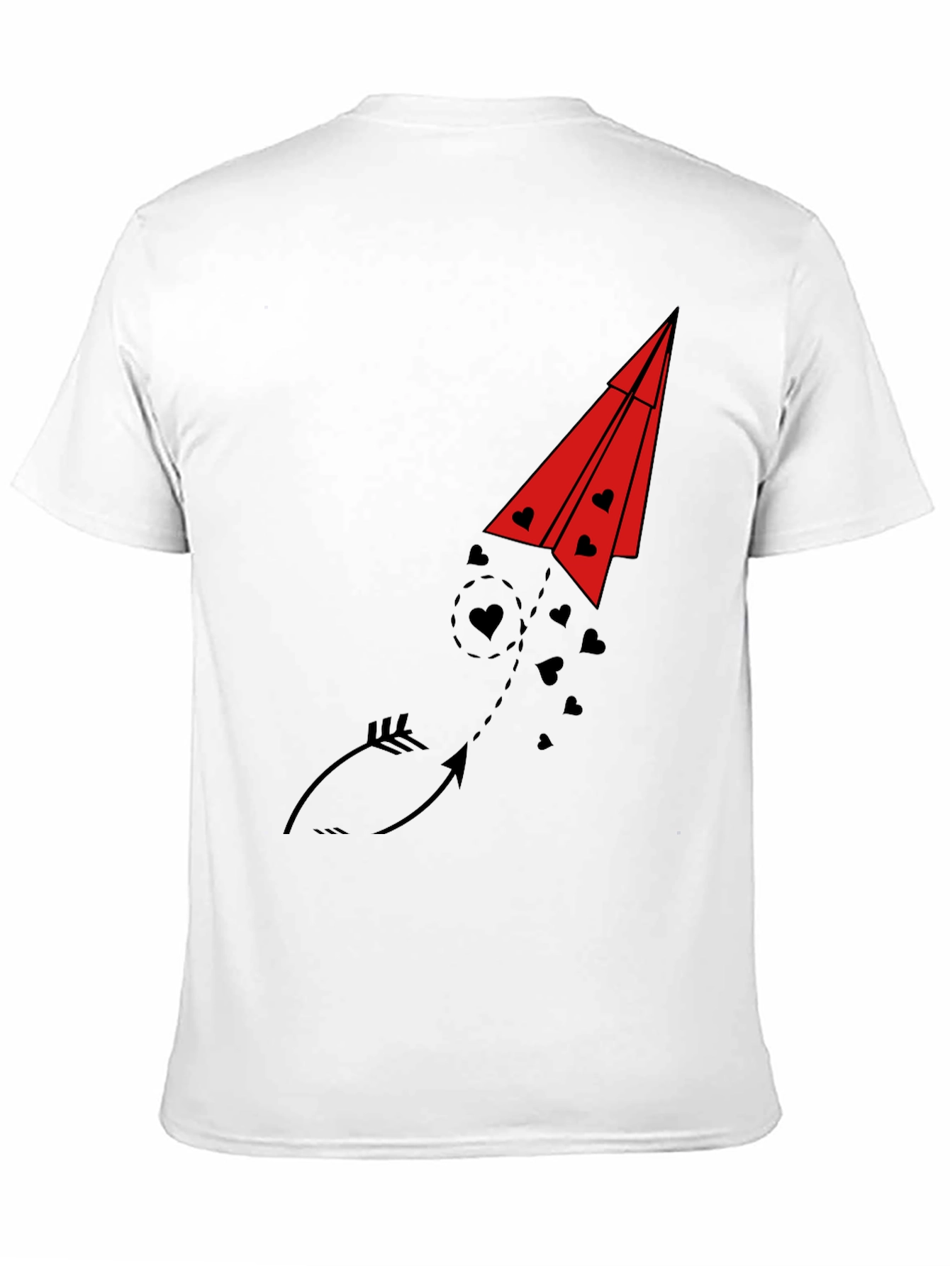 Heart Arrow Paper Airplane Graphic Tee