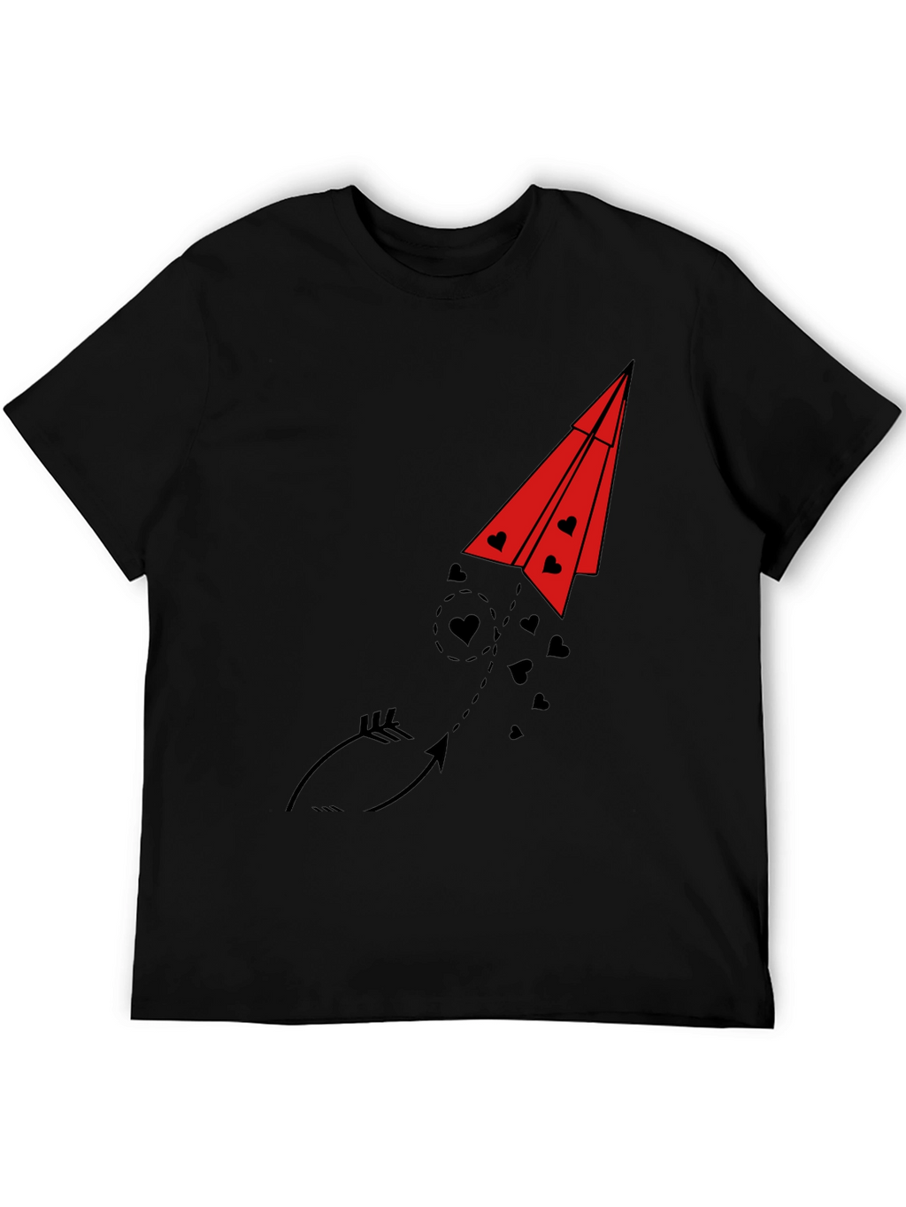 Heart Arrow Paper Airplane Graphic Tee
