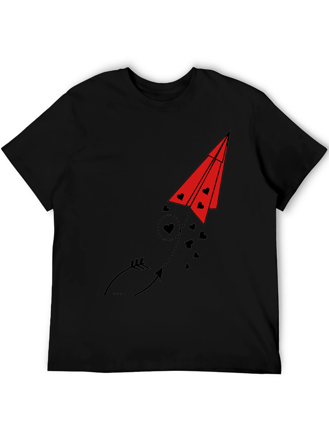 Heart Arrow Paper Airplane Graphic Tee