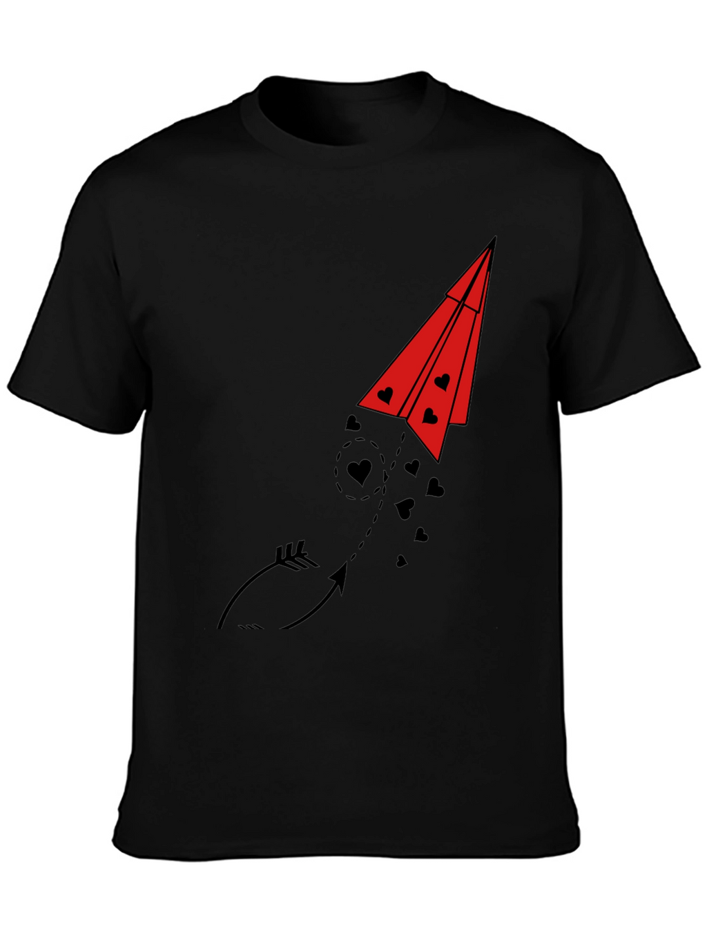 Heart Arrow Paper Airplane Graphic Tee