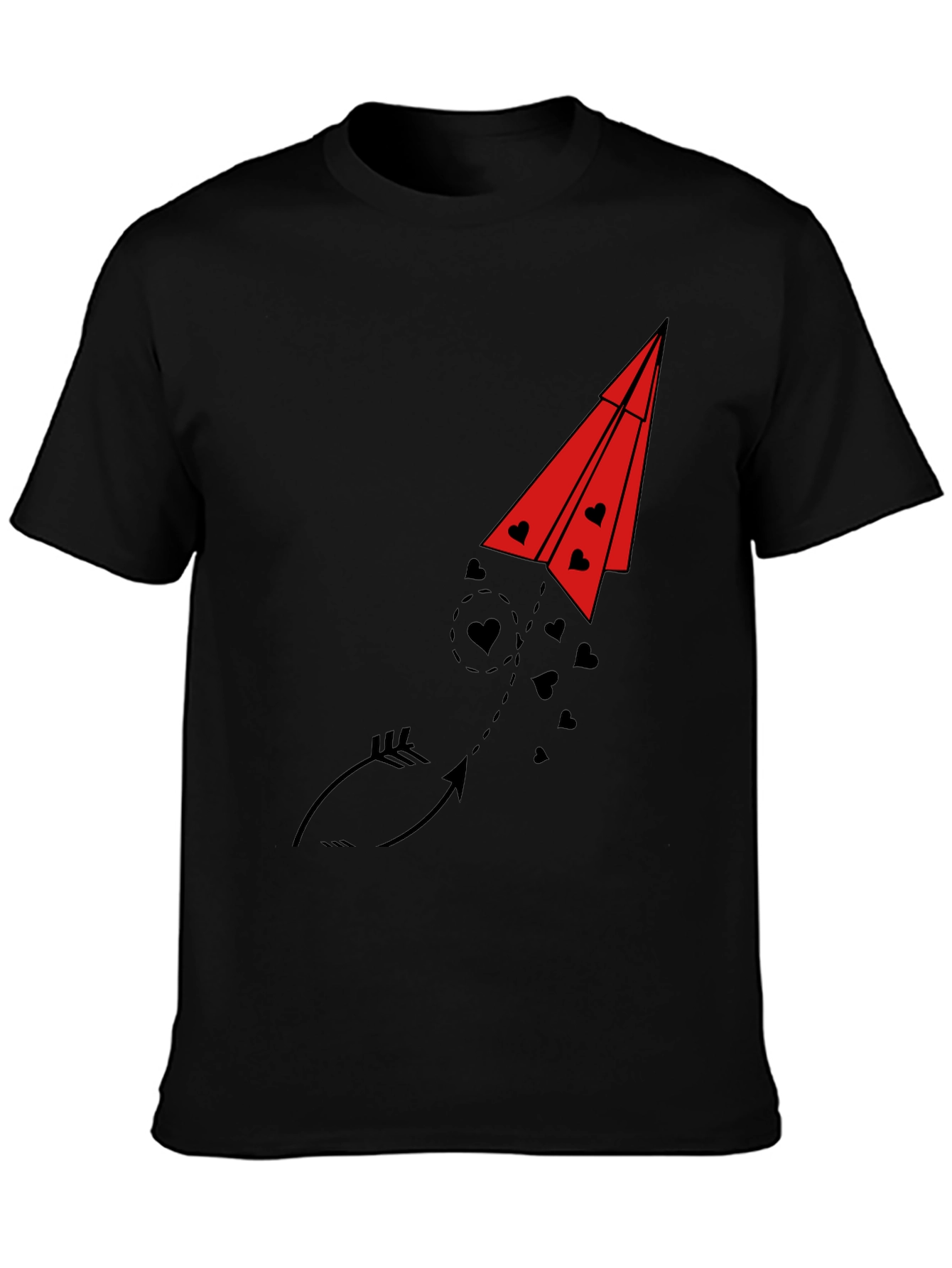 Heart Arrow Paper Airplane Graphic Tee