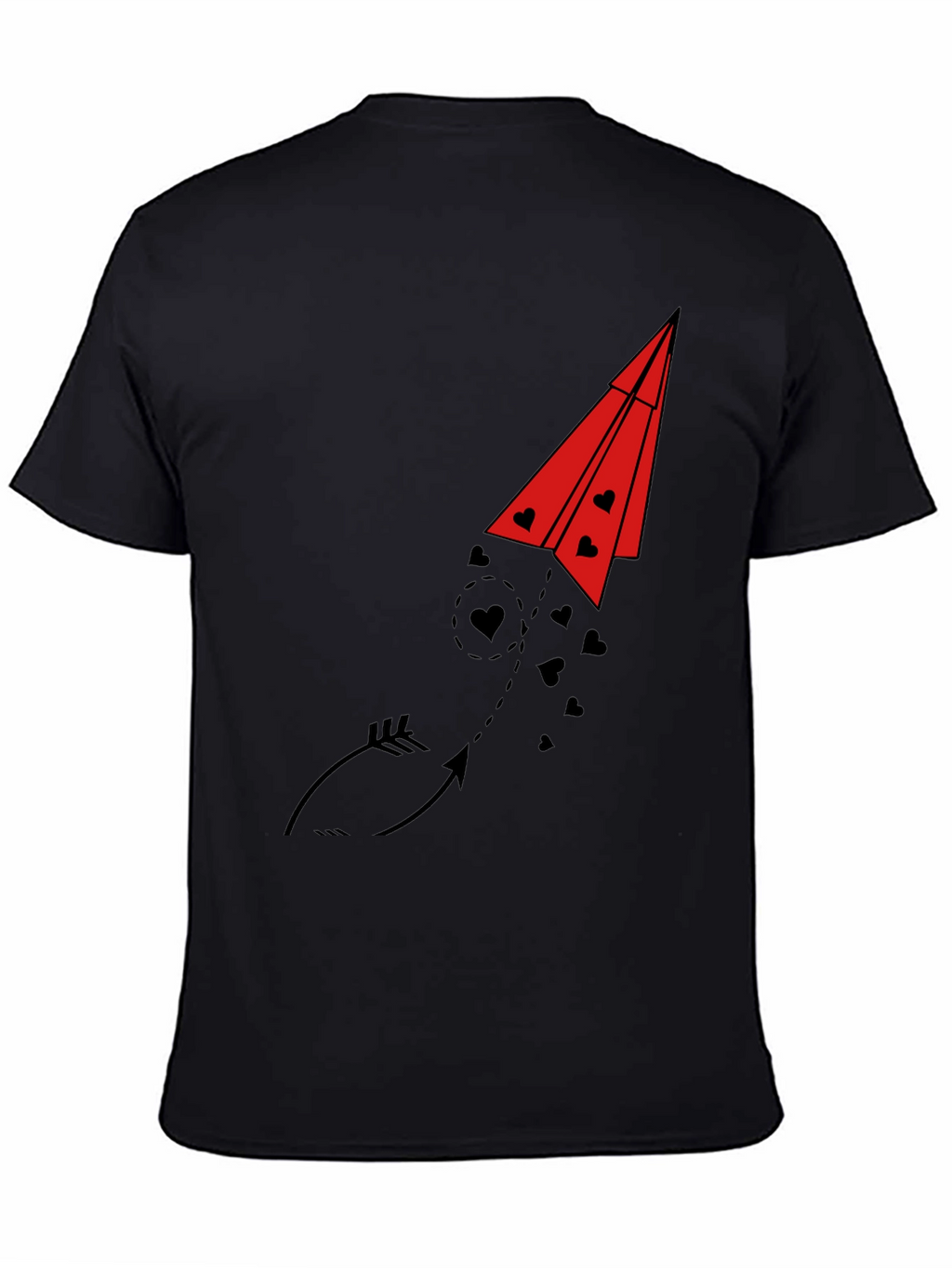 Heart Arrow Paper Airplane Graphic Tee