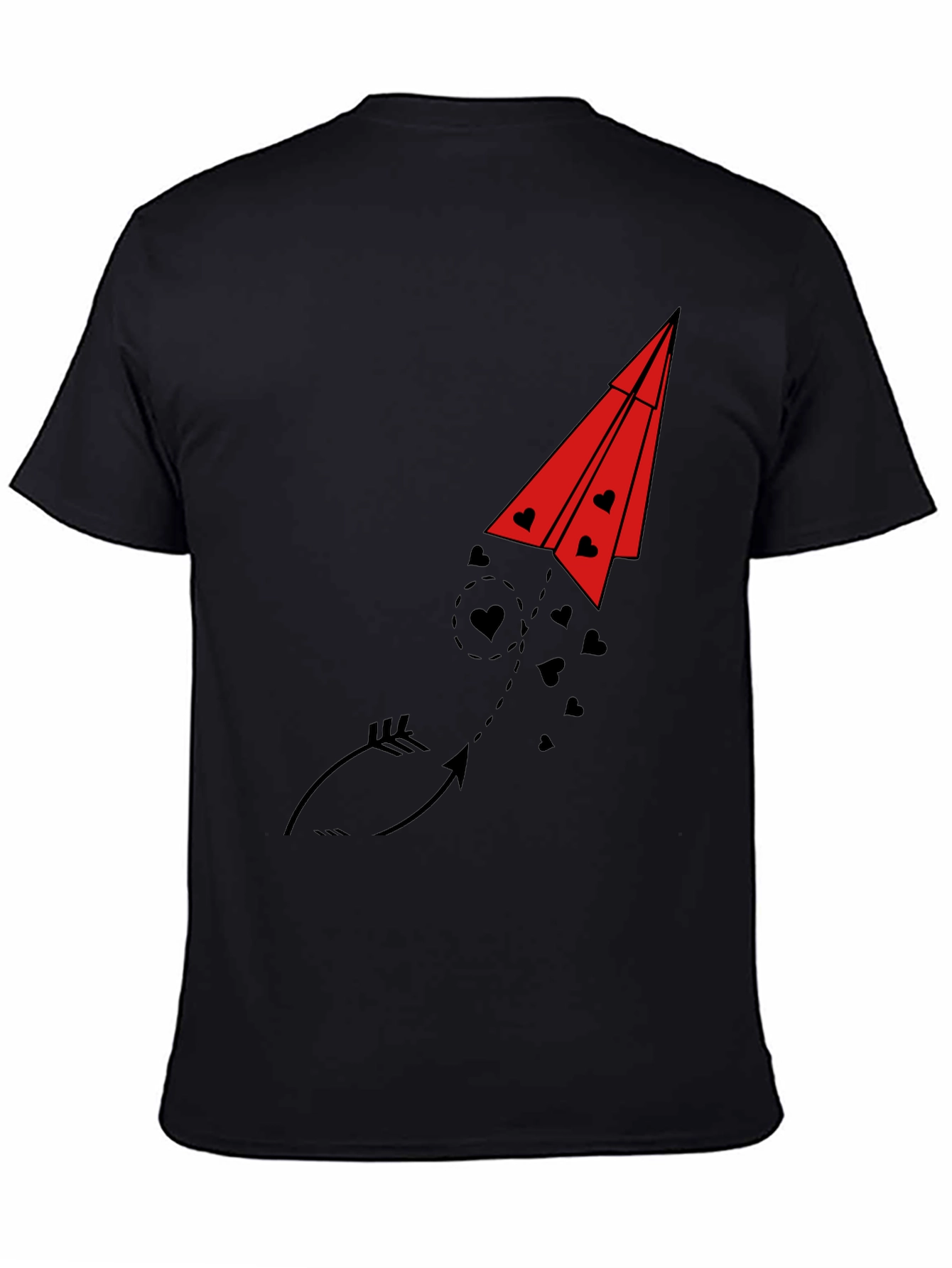 Heart Arrow Paper Airplane Graphic Tee