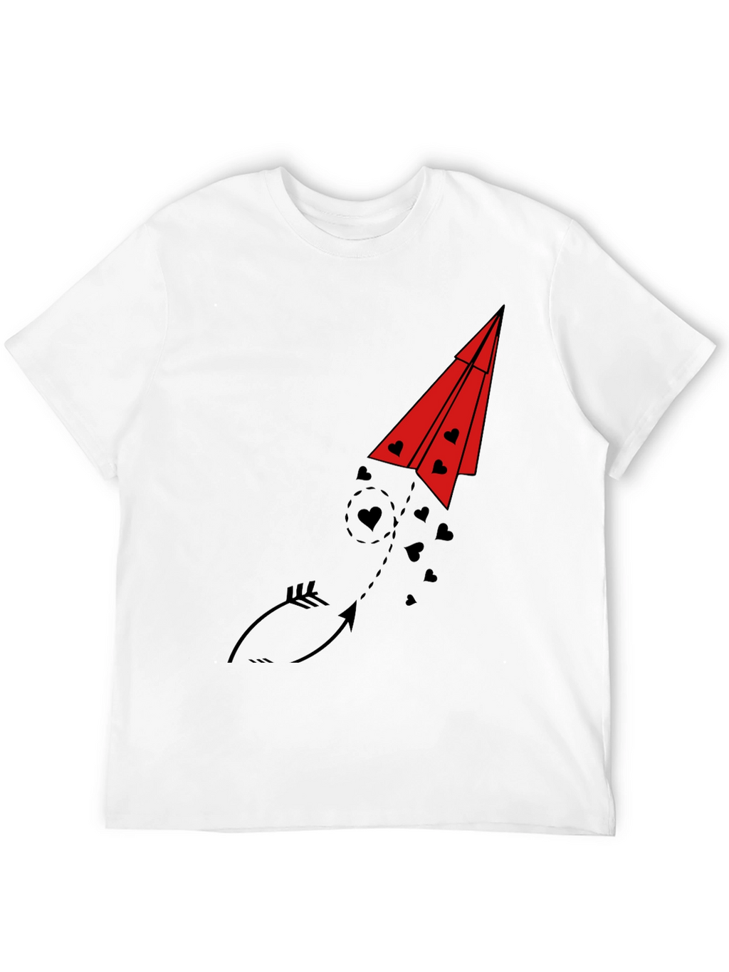Heart Arrow Paper Airplane Graphic Tee