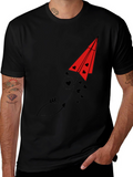 Heart Arrow Paper Airplane Graphic Tee
