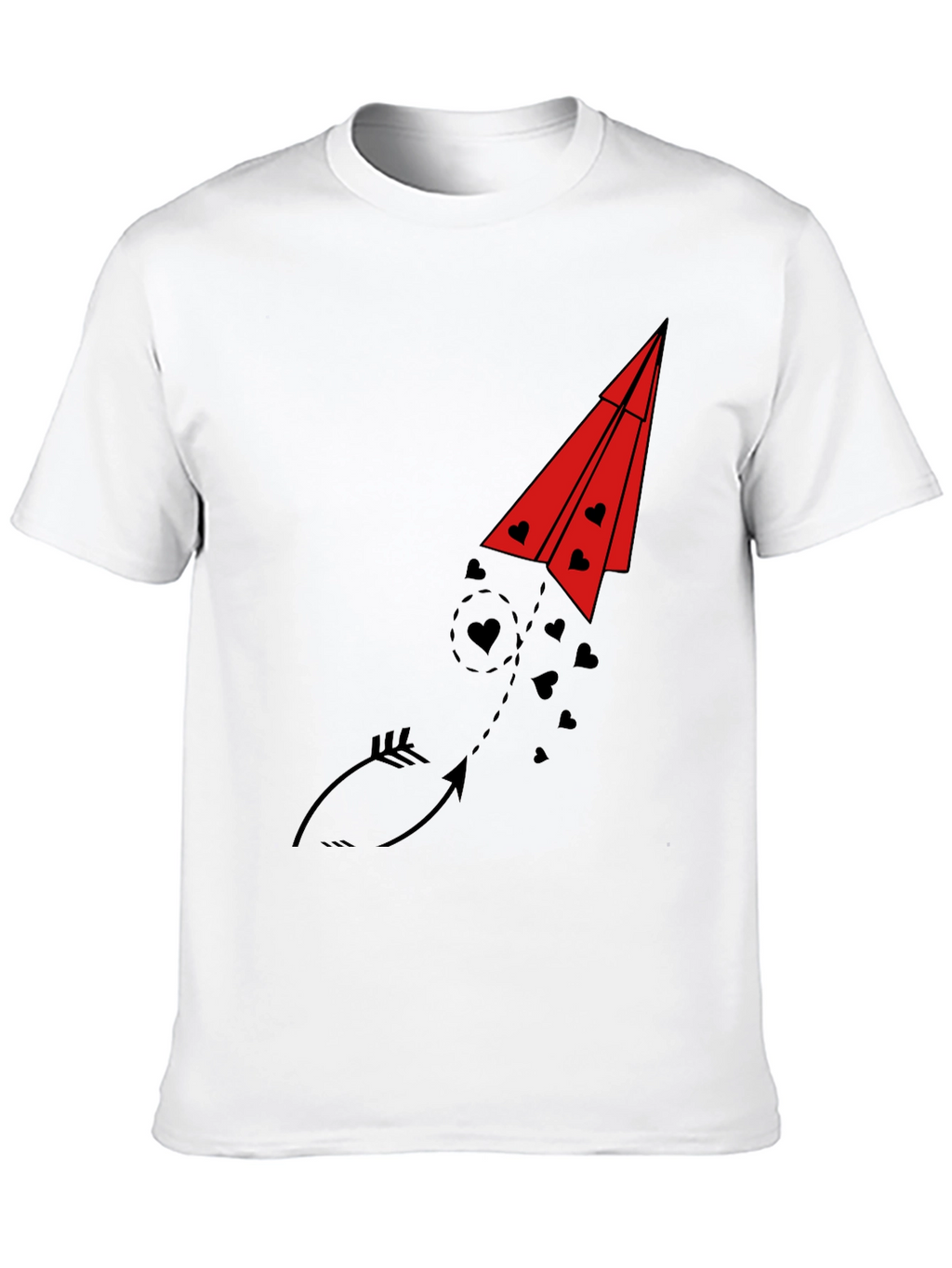Heart Arrow Paper Airplane Graphic Tee