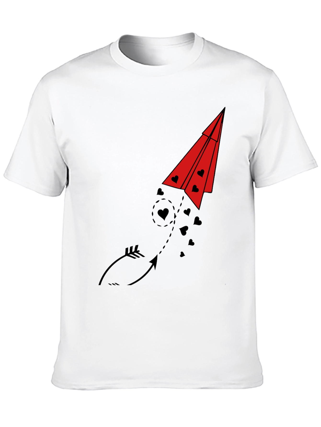 Heart Arrow Paper Airplane Graphic Tee