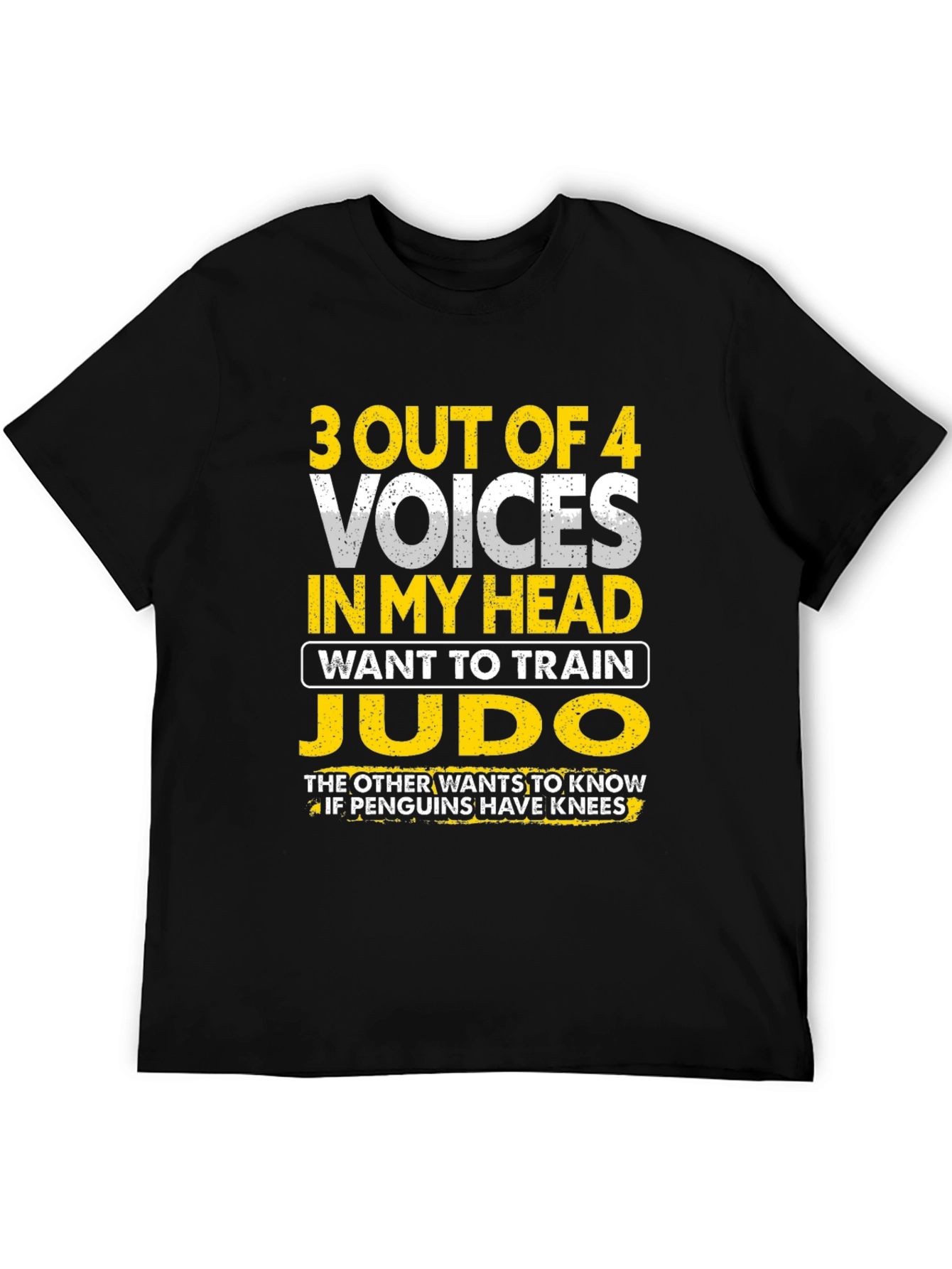 Funny Judo Training T-Shirt: 3 Out of 4 Voices