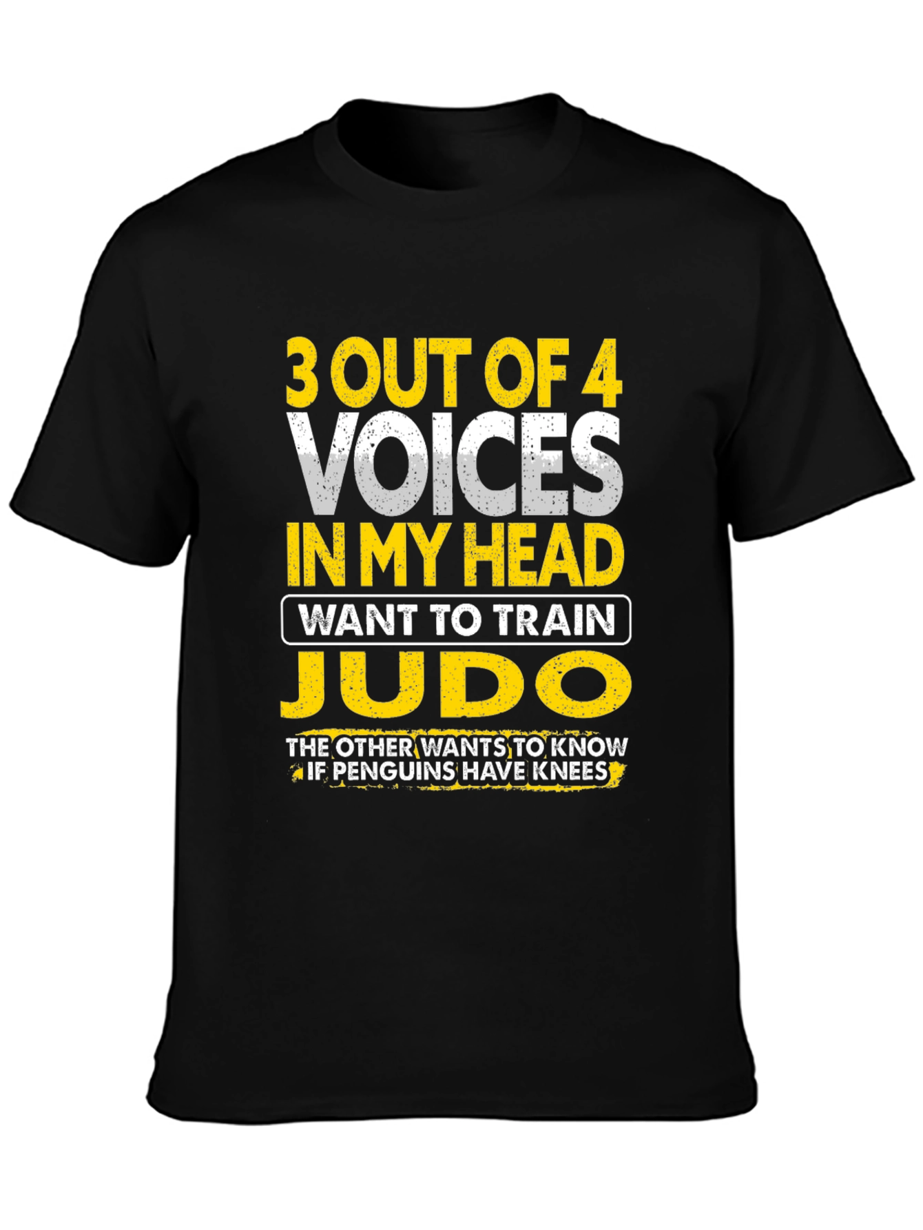 Funny Judo Training T-Shirt: 3 Out of 4 Voices
