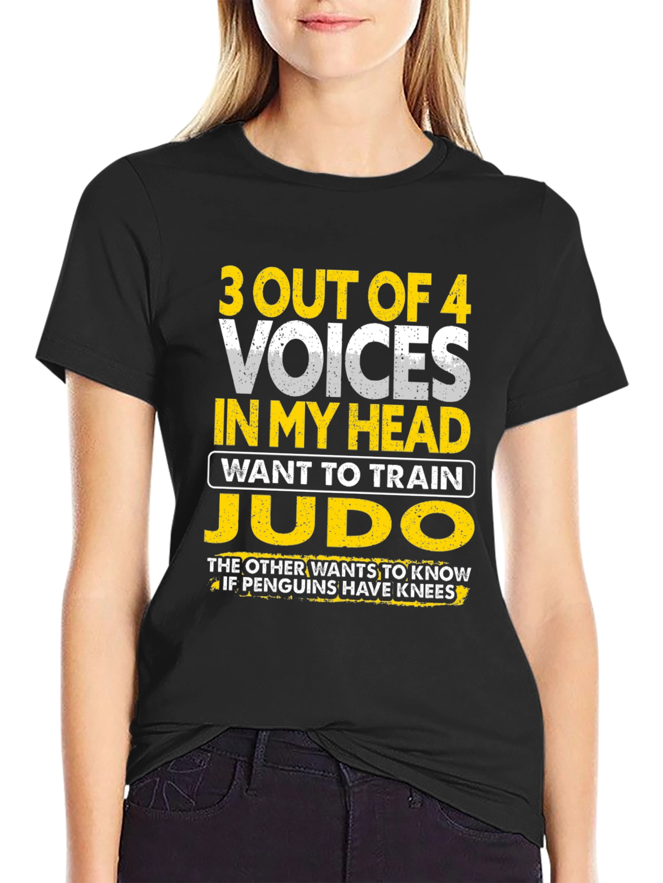 Funny Judo Training T-Shirt: 3 Out of 4 Voices
