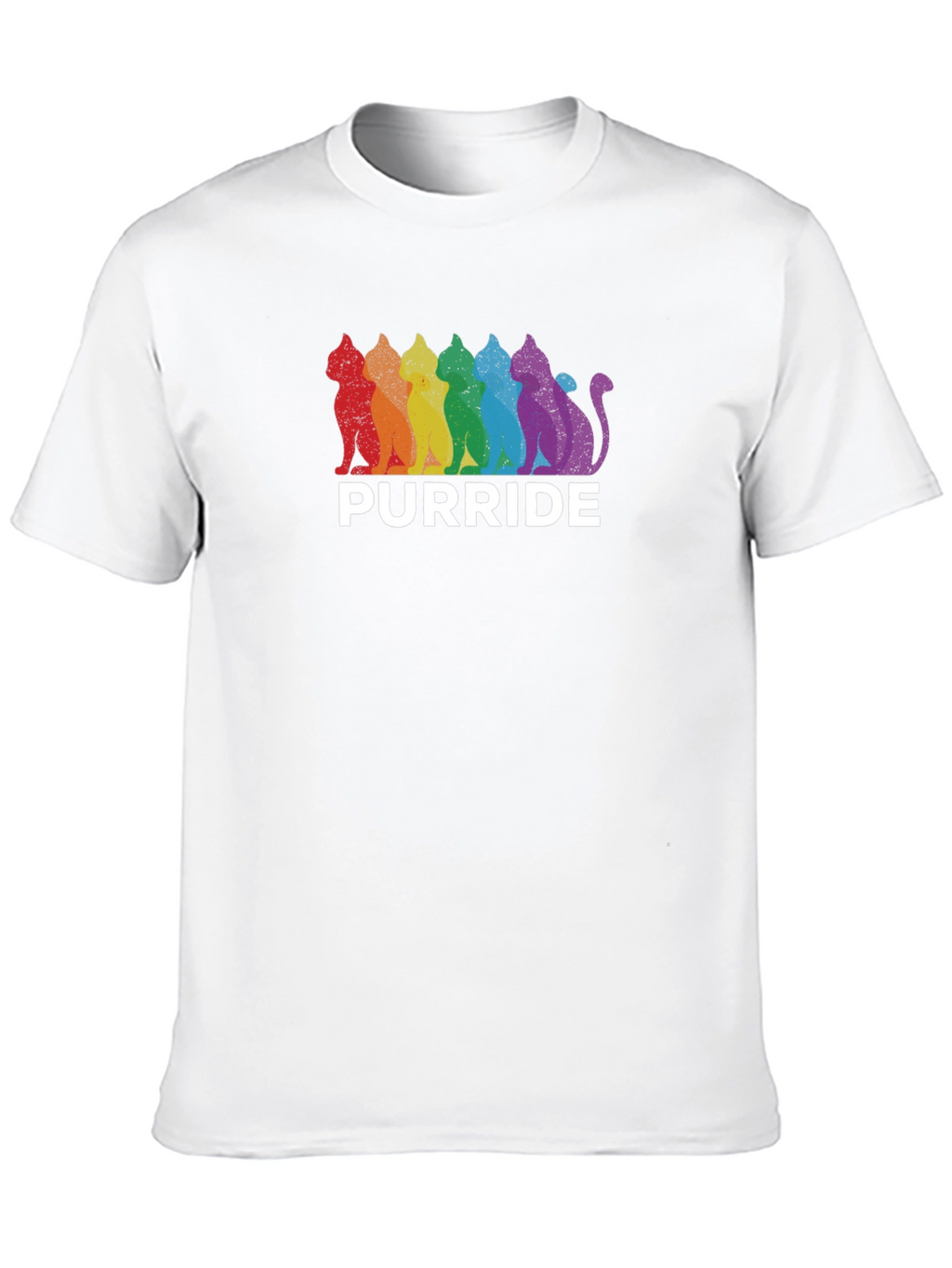Pride Purride T-Shirt - Rainbow Cat LGBTQ Tee