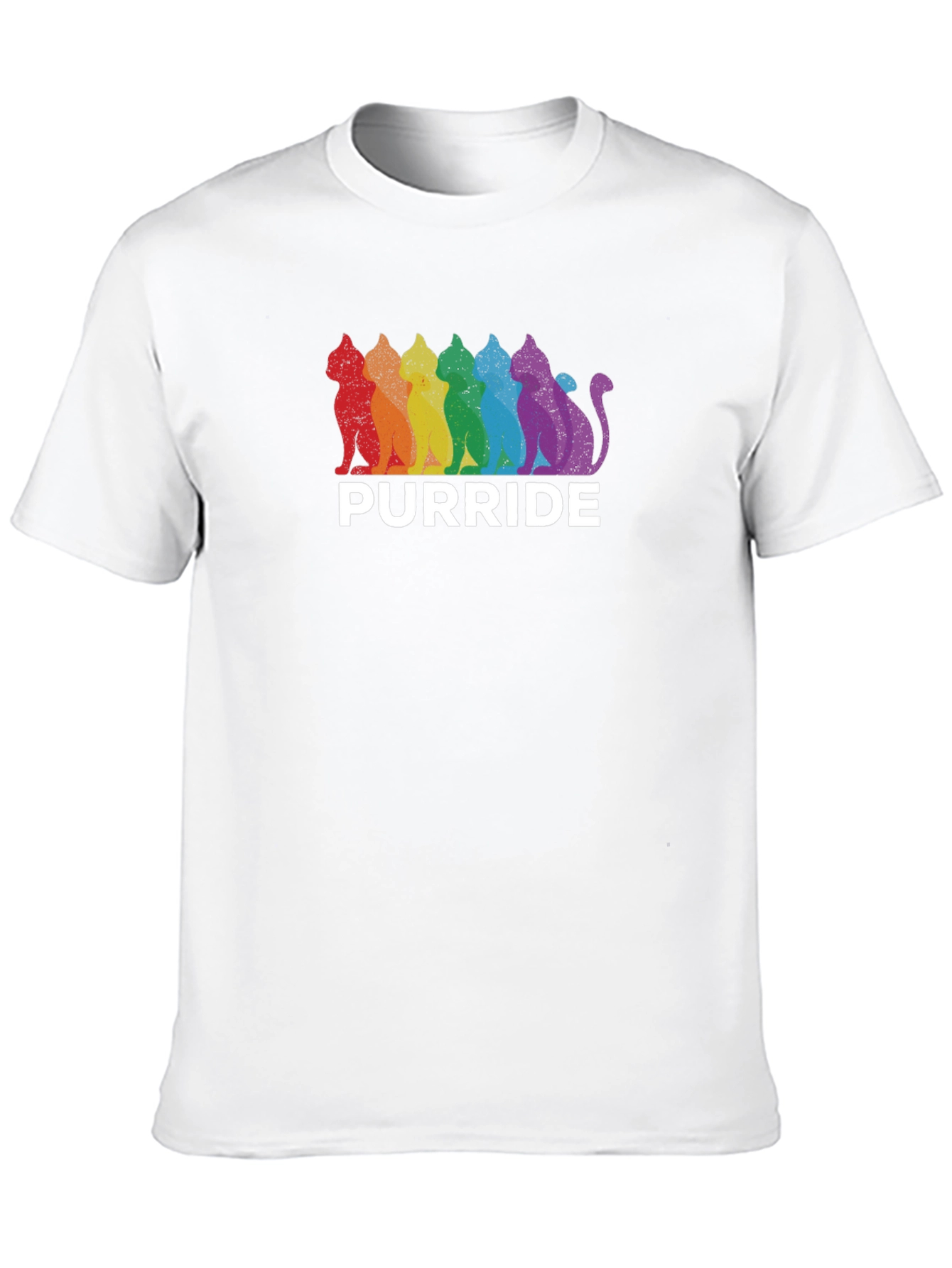 Pride Purride T-Shirt - Rainbow Cat LGBTQ Tee