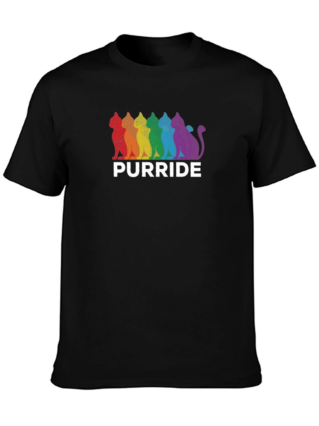 Pride Purride T-Shirt - Rainbow Cat LGBTQ Tee