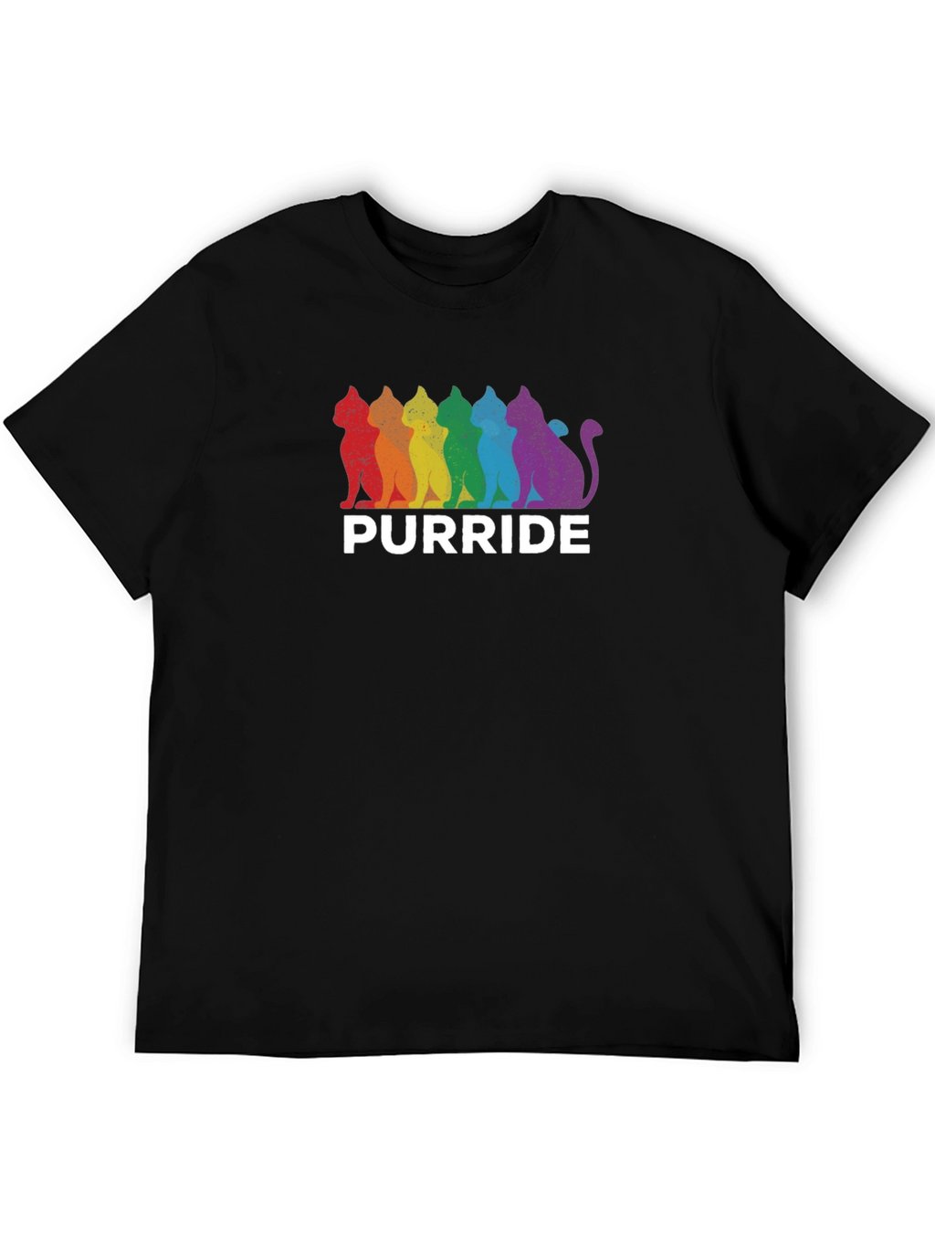 Pride Purride T-Shirt - Rainbow Cat LGBTQ Tee
