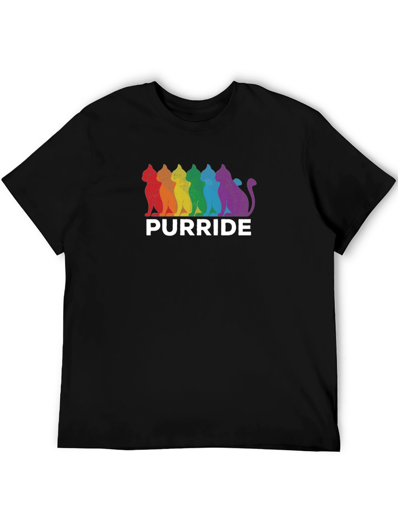 Pride Purride T-Shirt - Rainbow Cat LGBTQ Tee