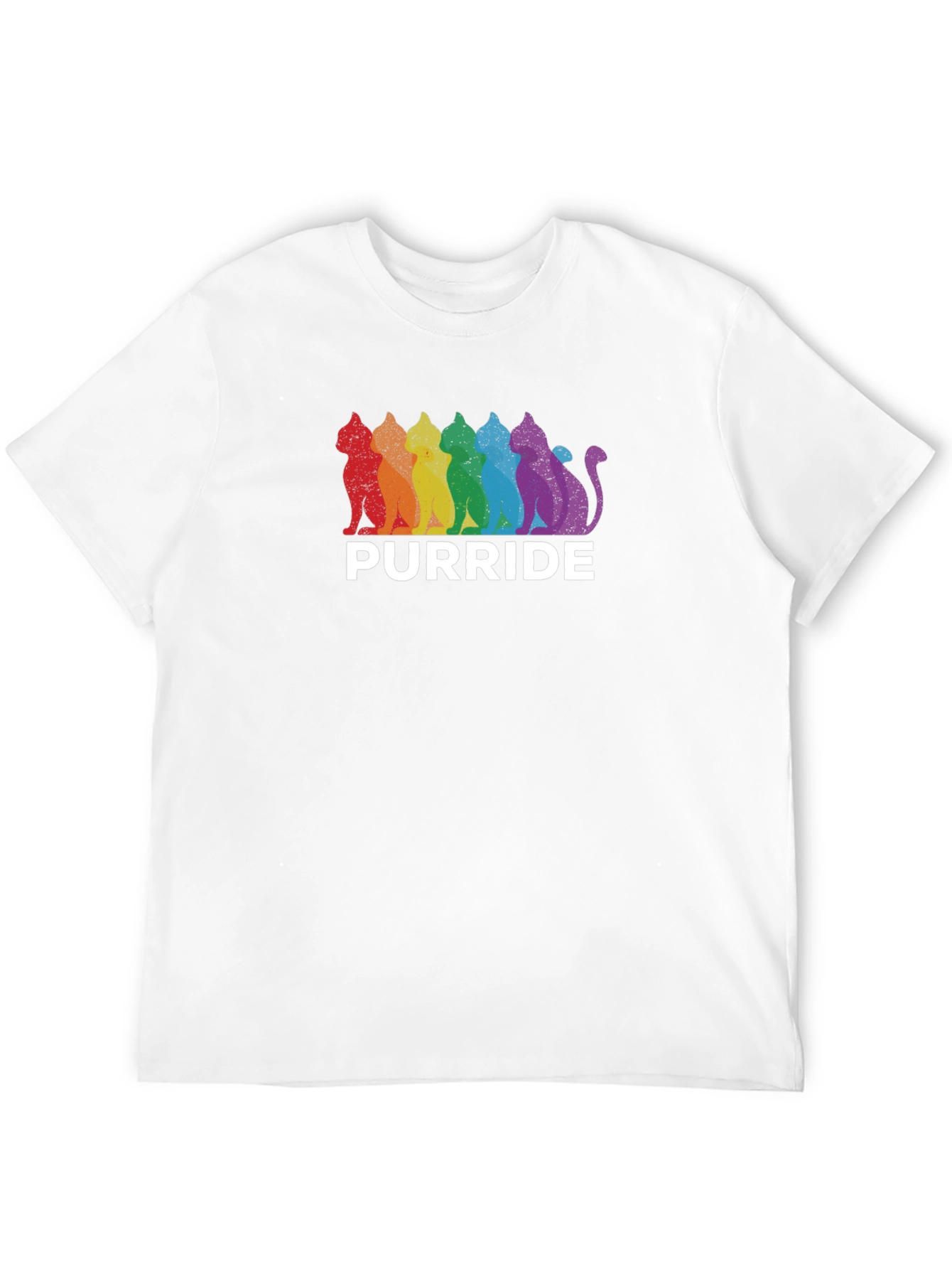 Pride Purride T-Shirt - Rainbow Cat LGBTQ Tee
