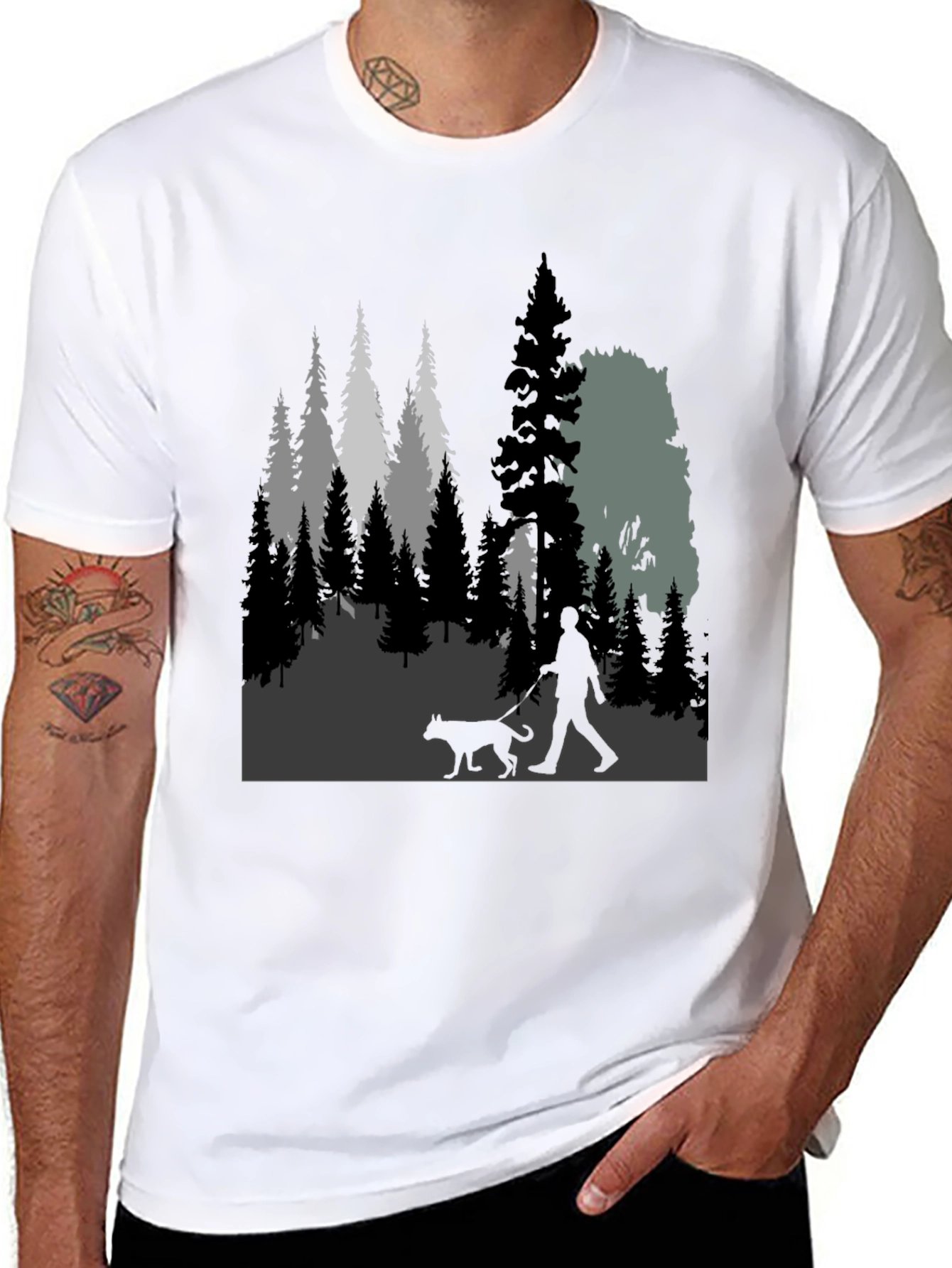 Nature Walk Graphic Tee - Forest Silhouette