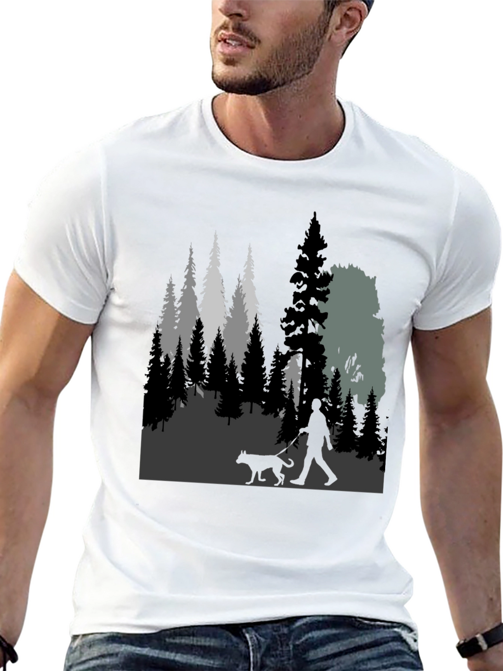 Nature Walk Graphic Tee - Forest Silhouette