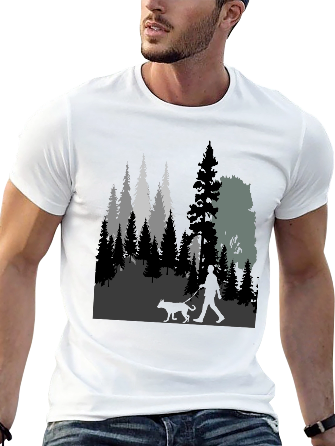 Nature Walk Graphic Tee - Forest Silhouette