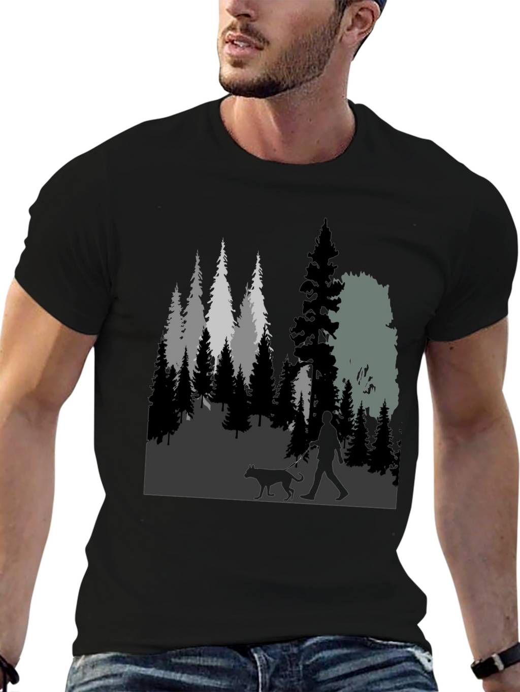 Nature Walk Graphic Tee - Forest Silhouette
