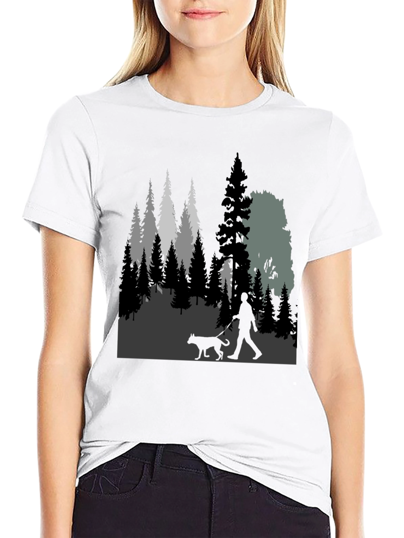 Nature Walk Graphic Tee - Forest Silhouette
