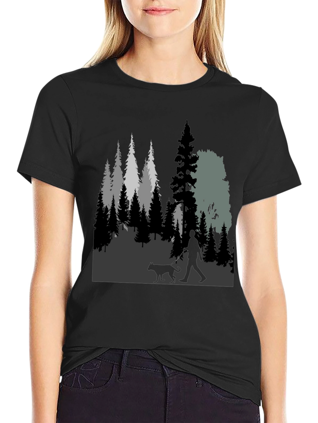 Nature Walk Graphic Tee - Forest Silhouette