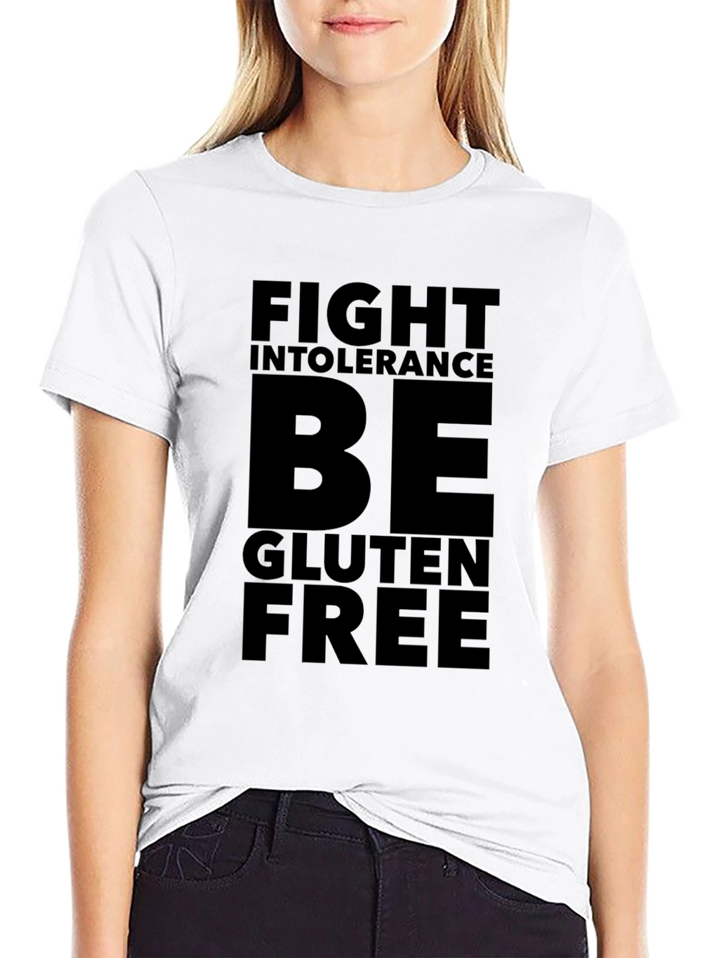 Fight Intolerance Be Gluten Free Black T-Shirt