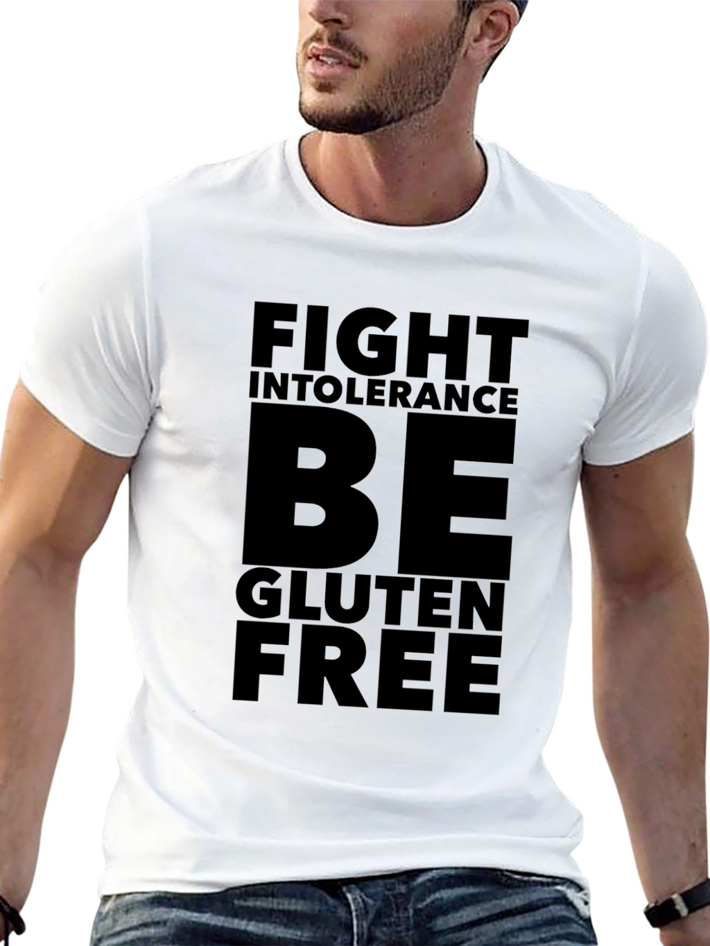 Fight Intolerance Be Gluten Free Black T-Shirt
