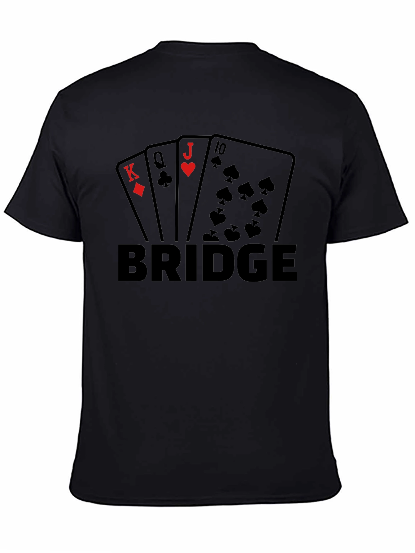 Bridge Card Game T-Shirt - King Queen Jack & 10