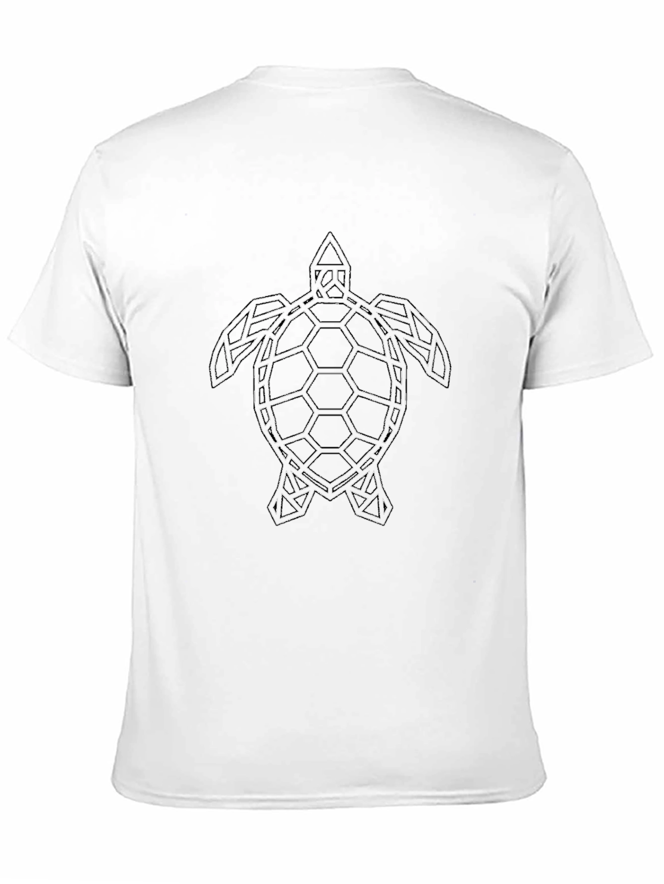 Geometric Turtle Graphic Tee - Modern Style
