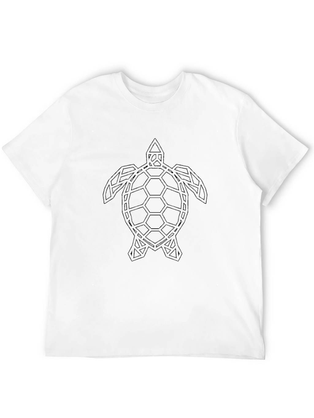 Geometric Turtle Graphic Tee - Modern Style