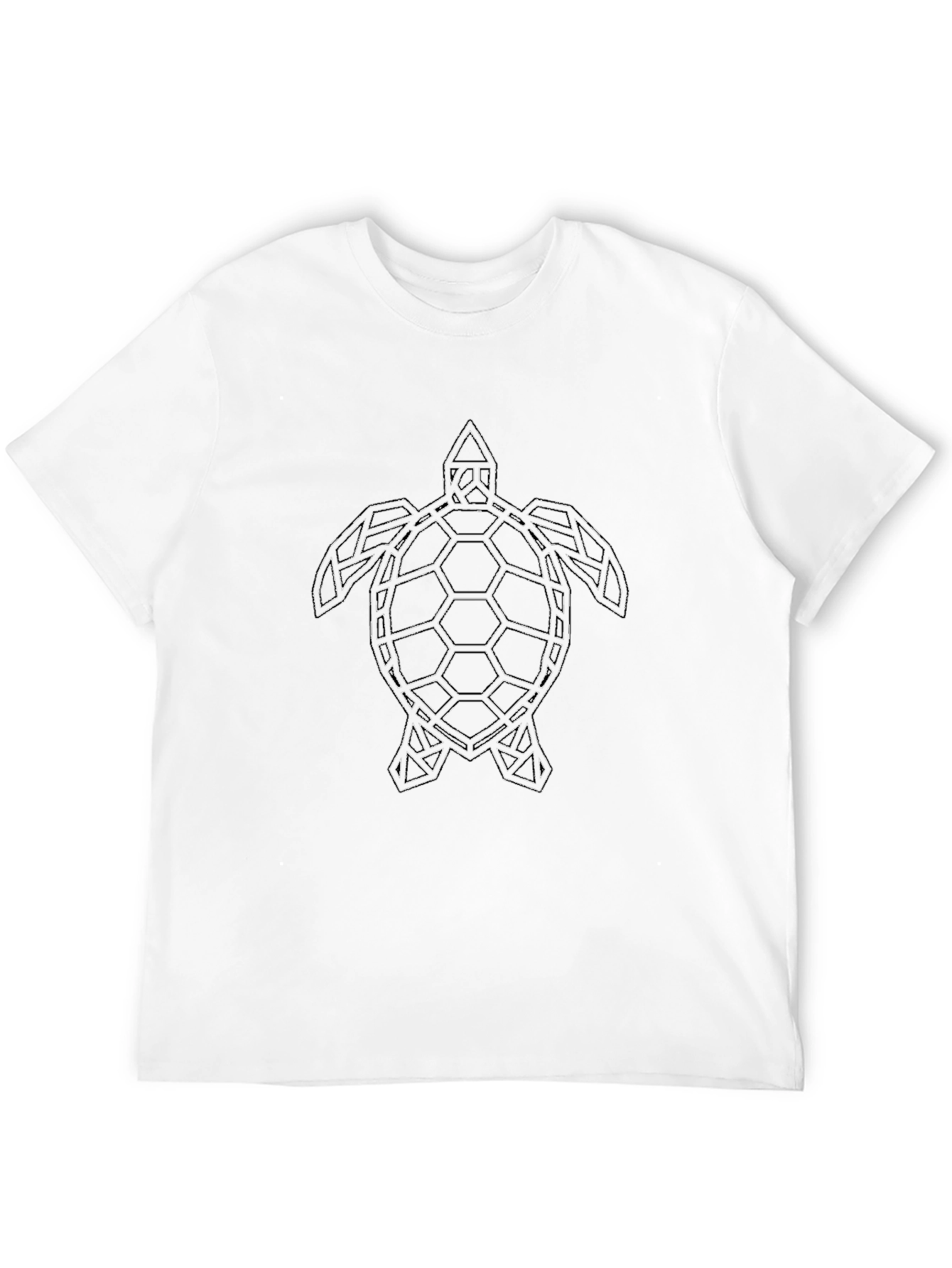 Geometric Turtle Graphic Tee - Modern Style