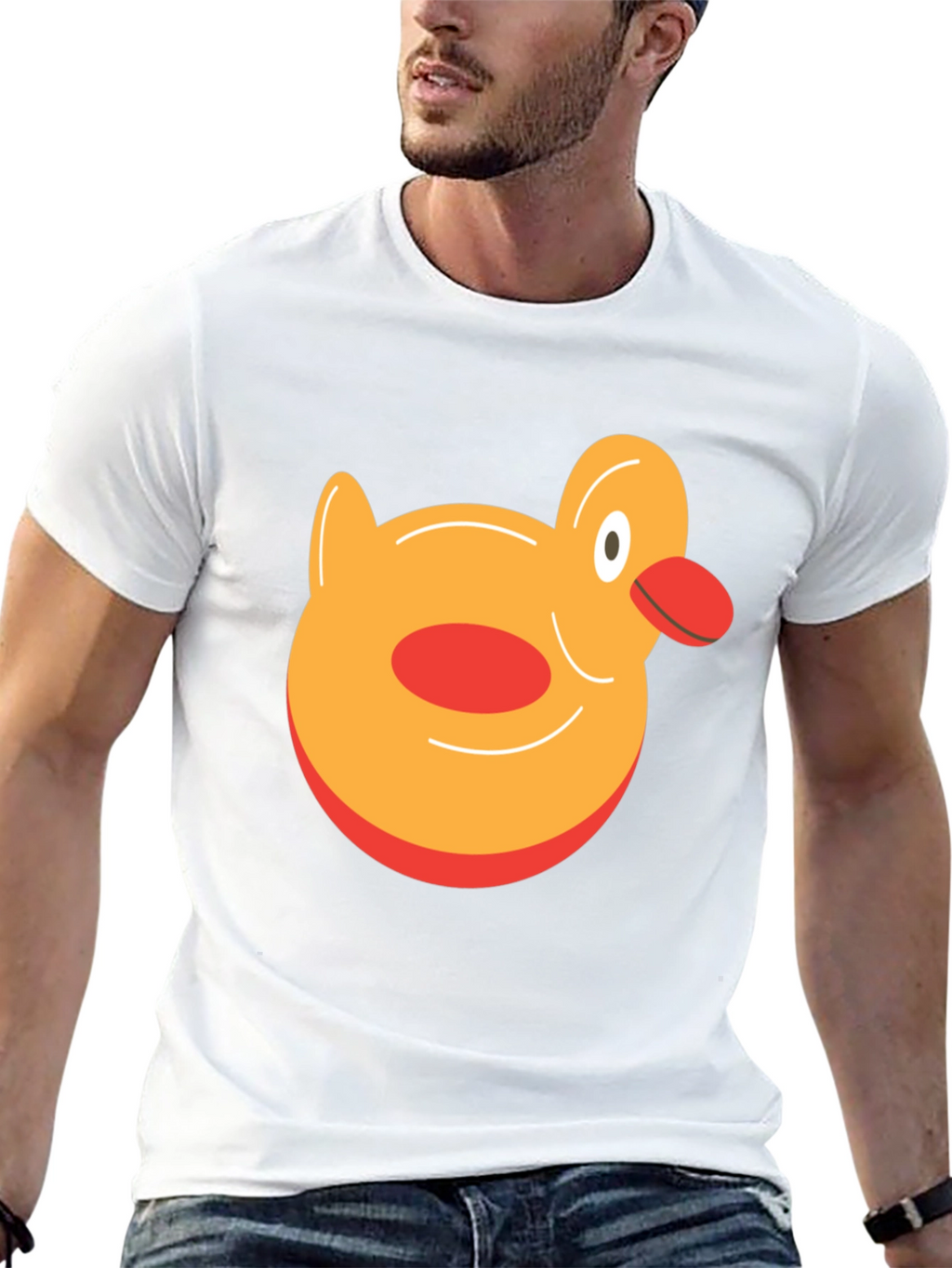 Duck Graphic Tee - Black Cotton T-Shirt