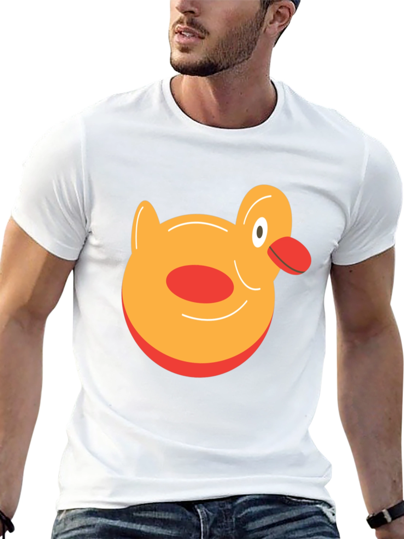 Duck Graphic Tee - Black Cotton T-Shirt