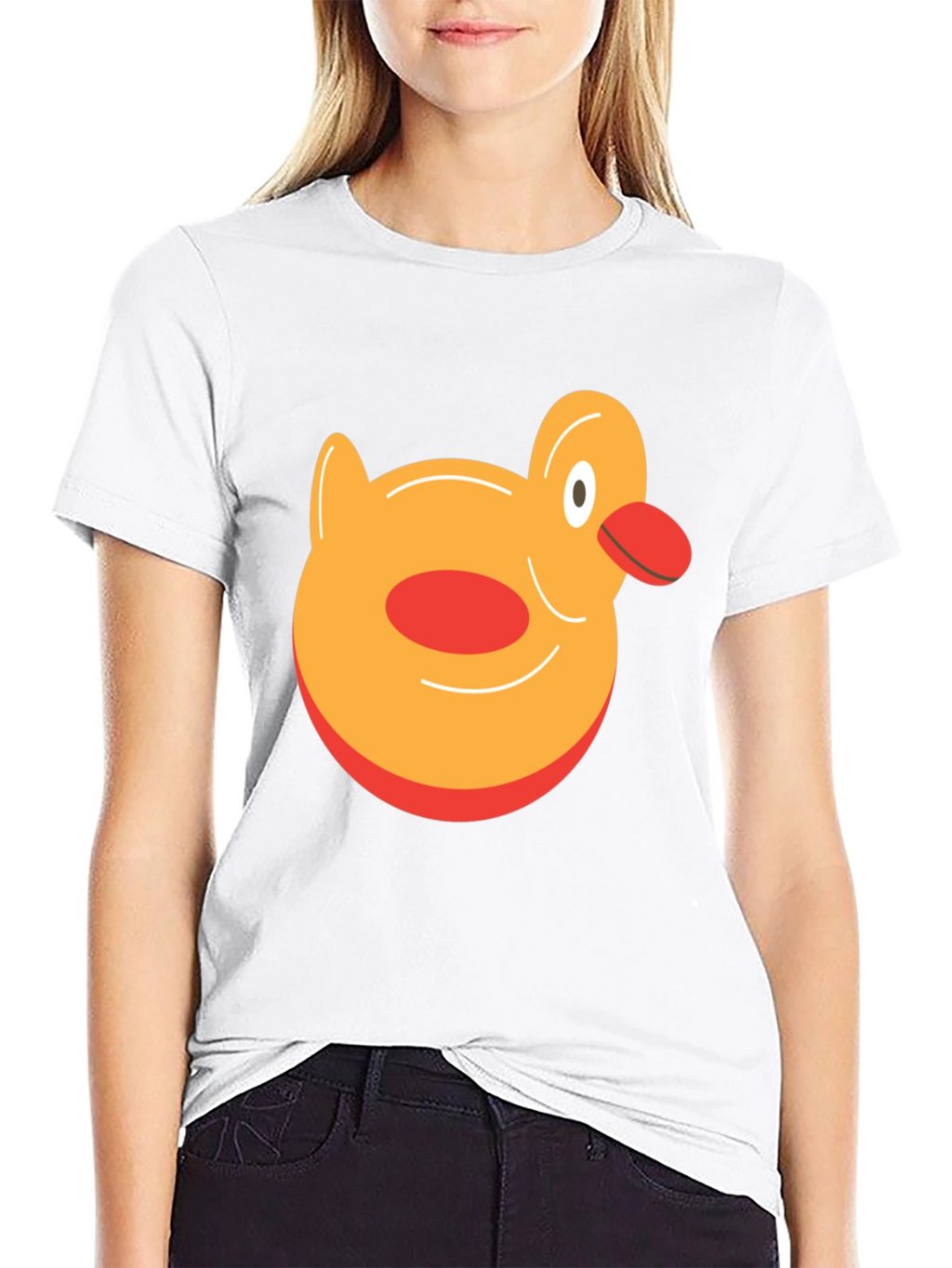 Duck Graphic Tee - Black Cotton T-Shirt