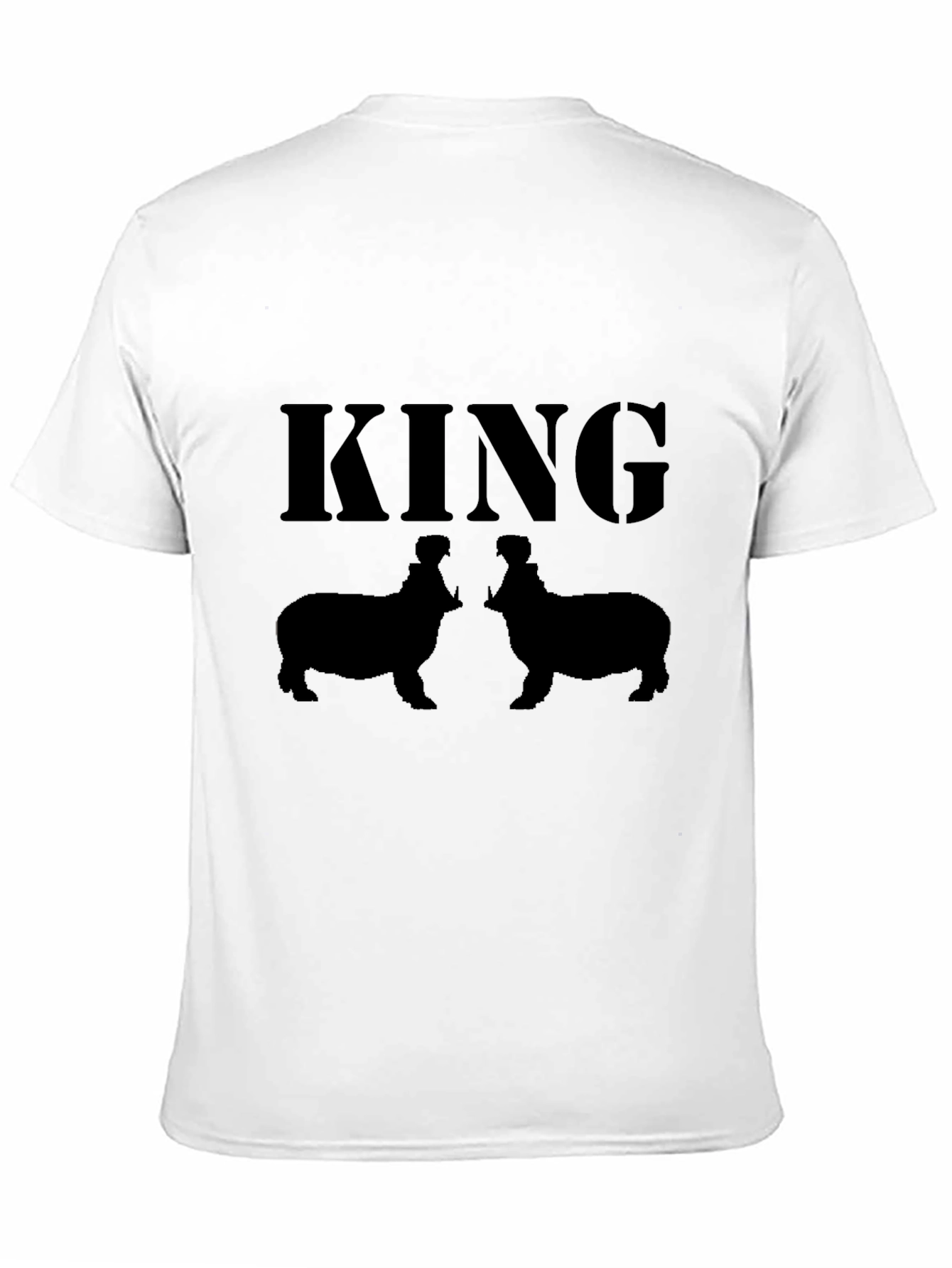 King Hippo T-Shirt - Black Graphic Tee