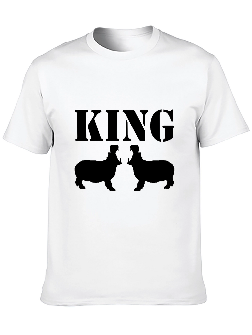 King Hippo T-Shirt - Black Graphic Tee
