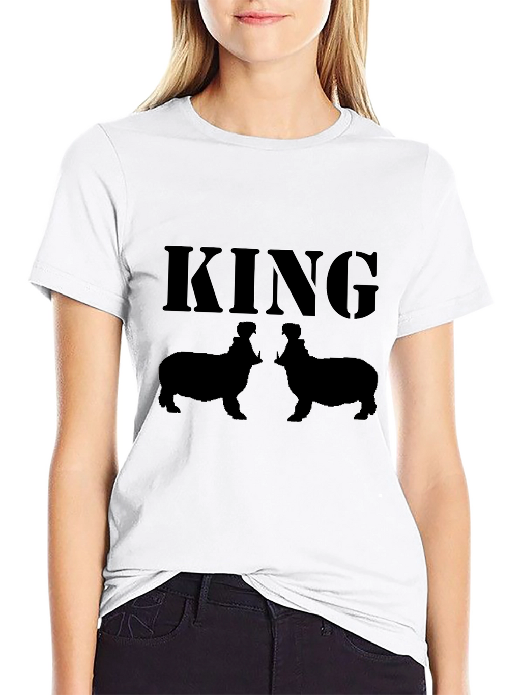 King Hippo T-Shirt - Black Graphic Tee