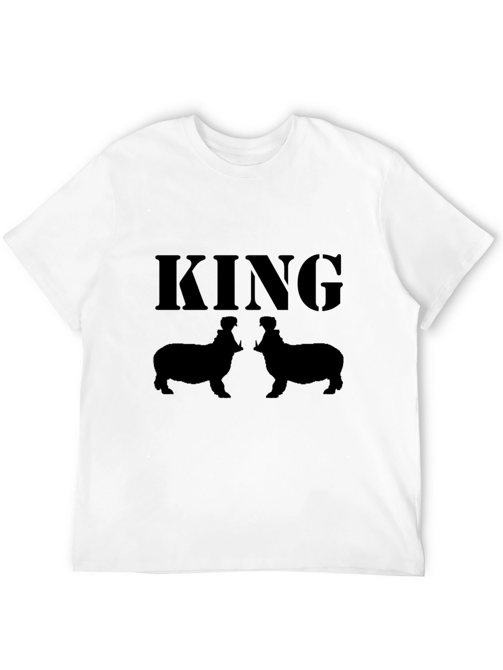 King Hippo T-Shirt - Black Graphic Tee