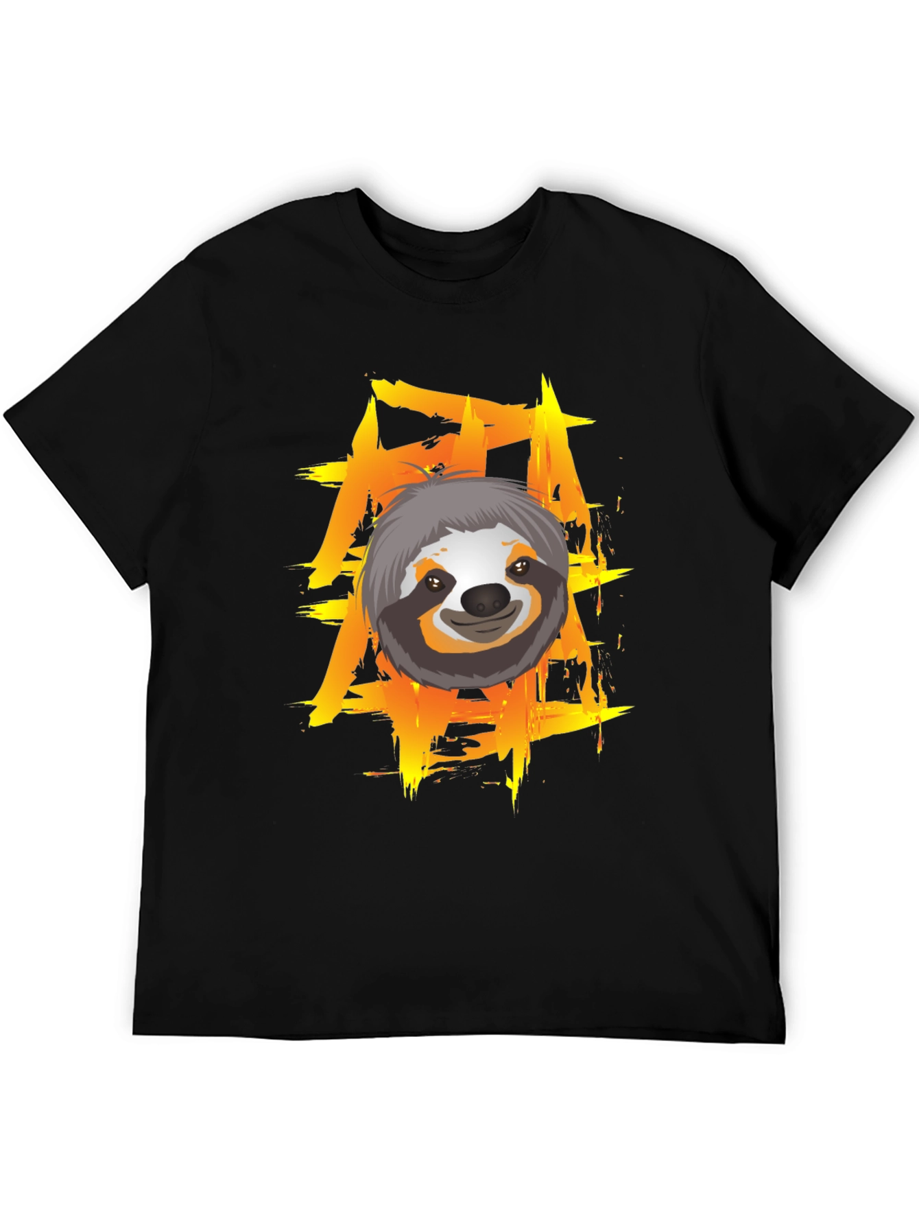 Sloth Graphic Tee - Cool Brushstroke Design