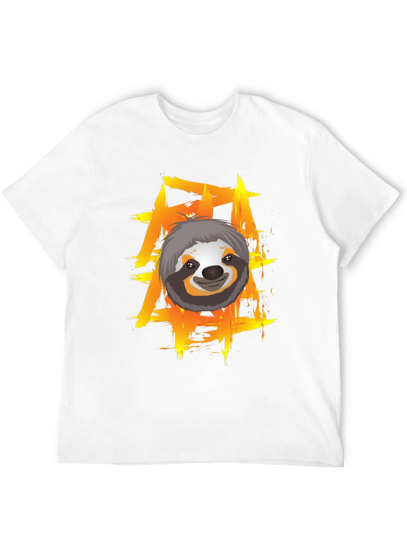 Sloth Graphic Tee - Cool Brushstroke Design