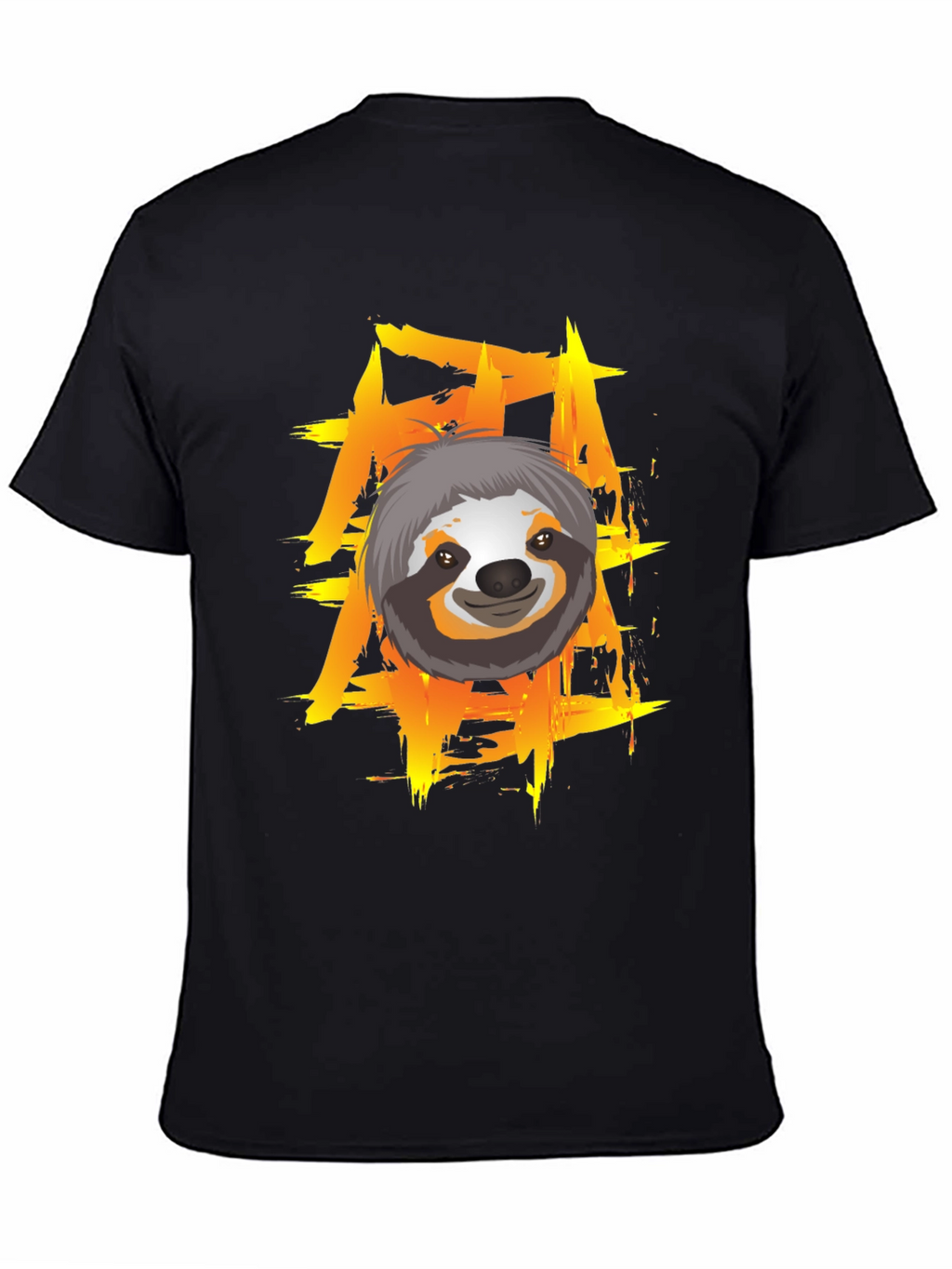 Sloth Graphic Tee - Cool Brushstroke Design