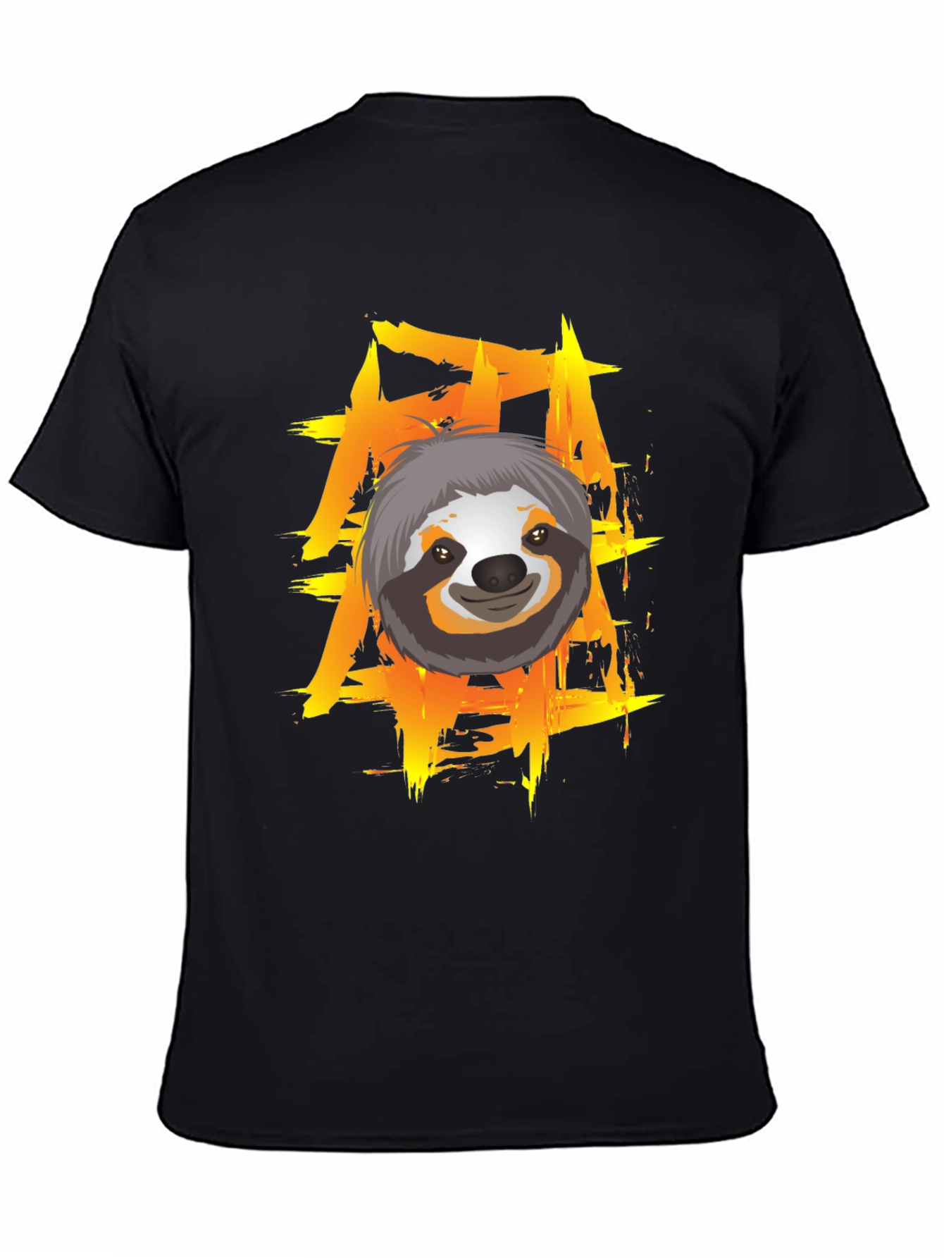 Sloth Graphic Tee - Cool Brushstroke Design