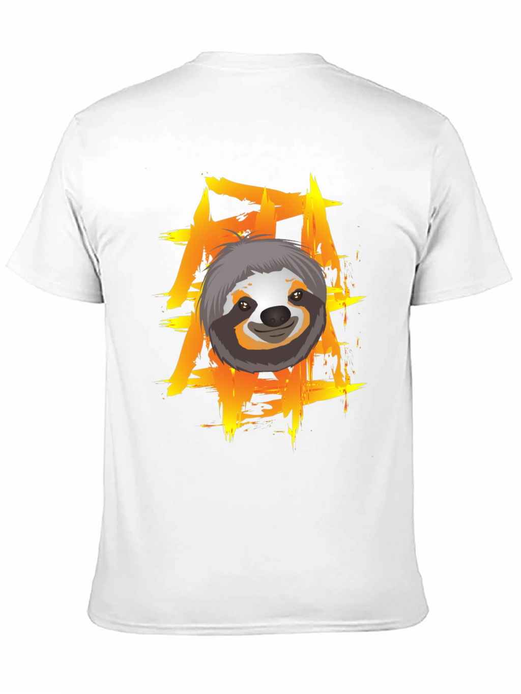 Sloth Graphic Tee - Cool Brushstroke Design