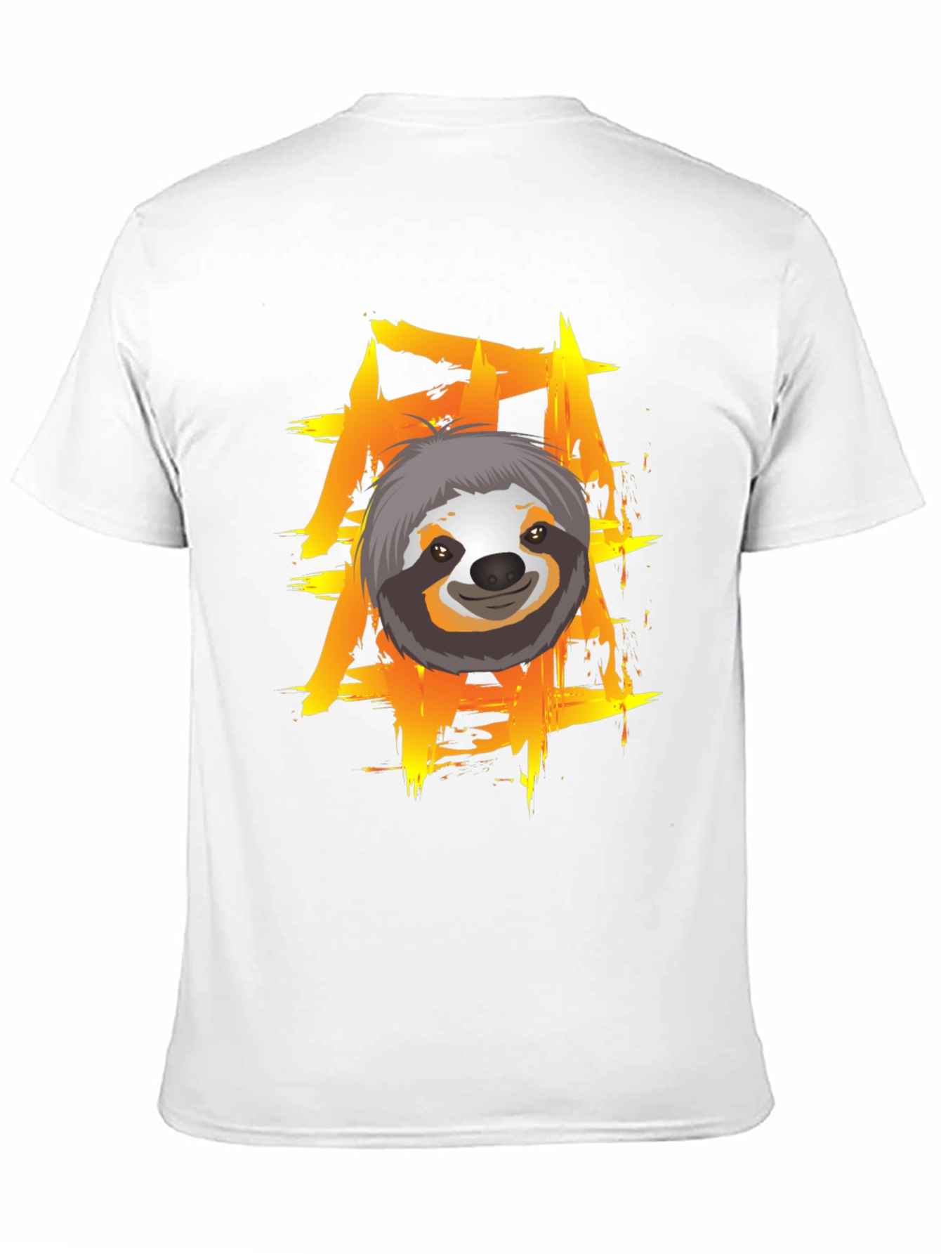 Sloth Graphic Tee - Cool Brushstroke Design